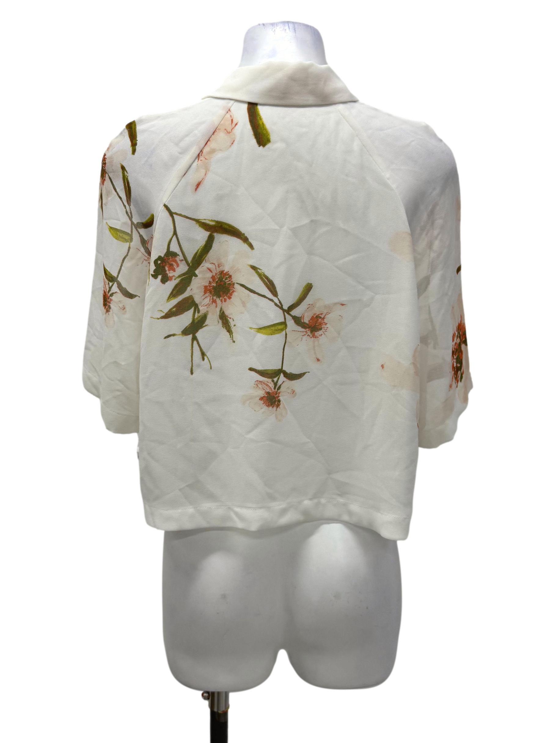 Wilfred White Floral Collared Top | REFASH