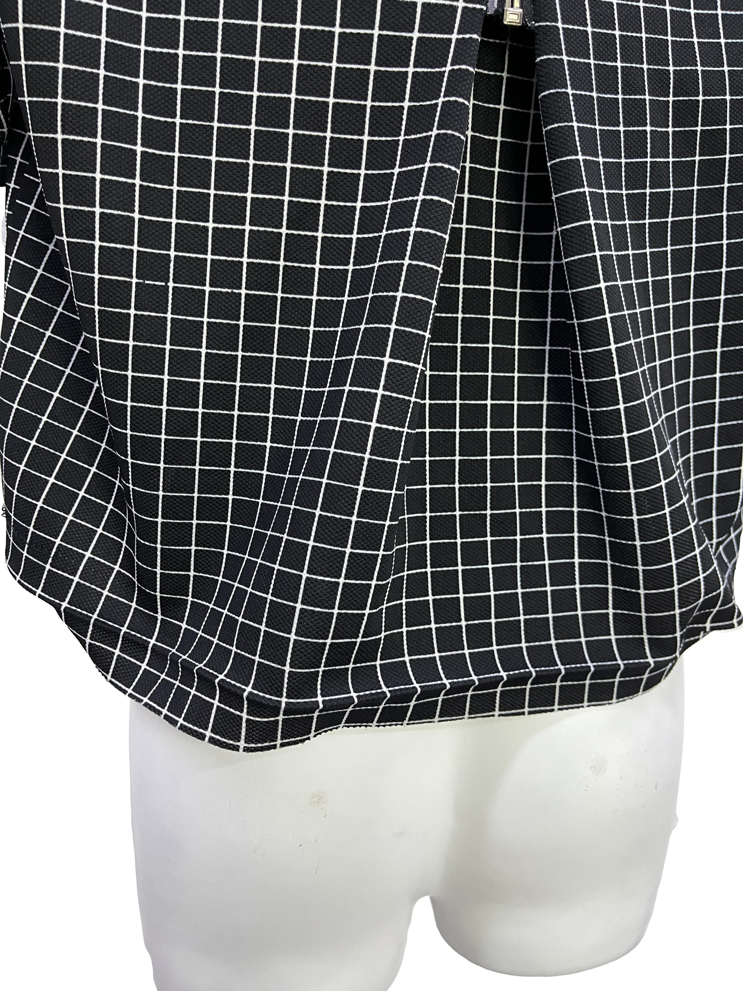 Black Windowpane Top