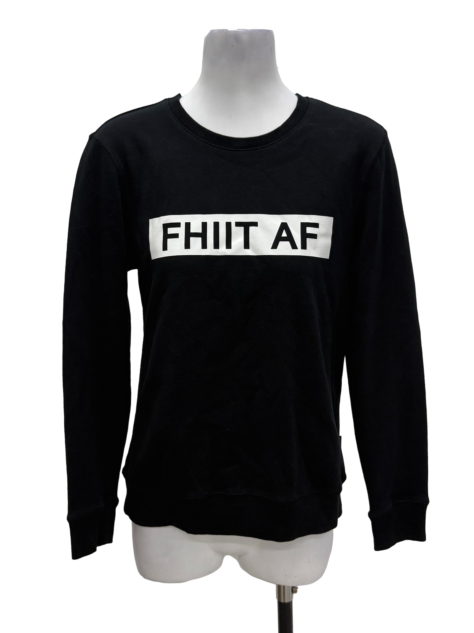 F Hit Lab Black Printed Sleeved Top | REFASH