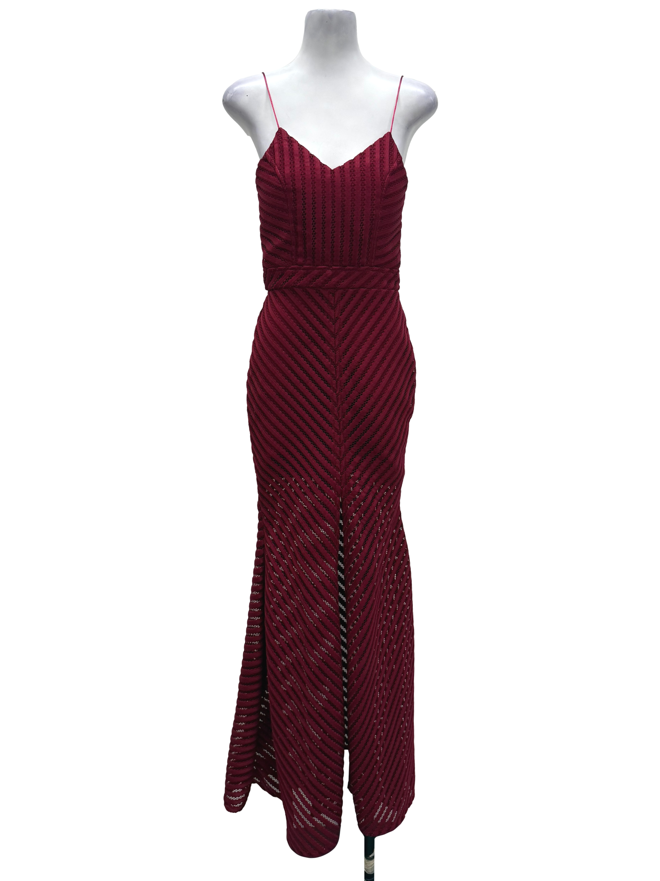 Trendy Club Maroon Keyhole Gown | REFASH