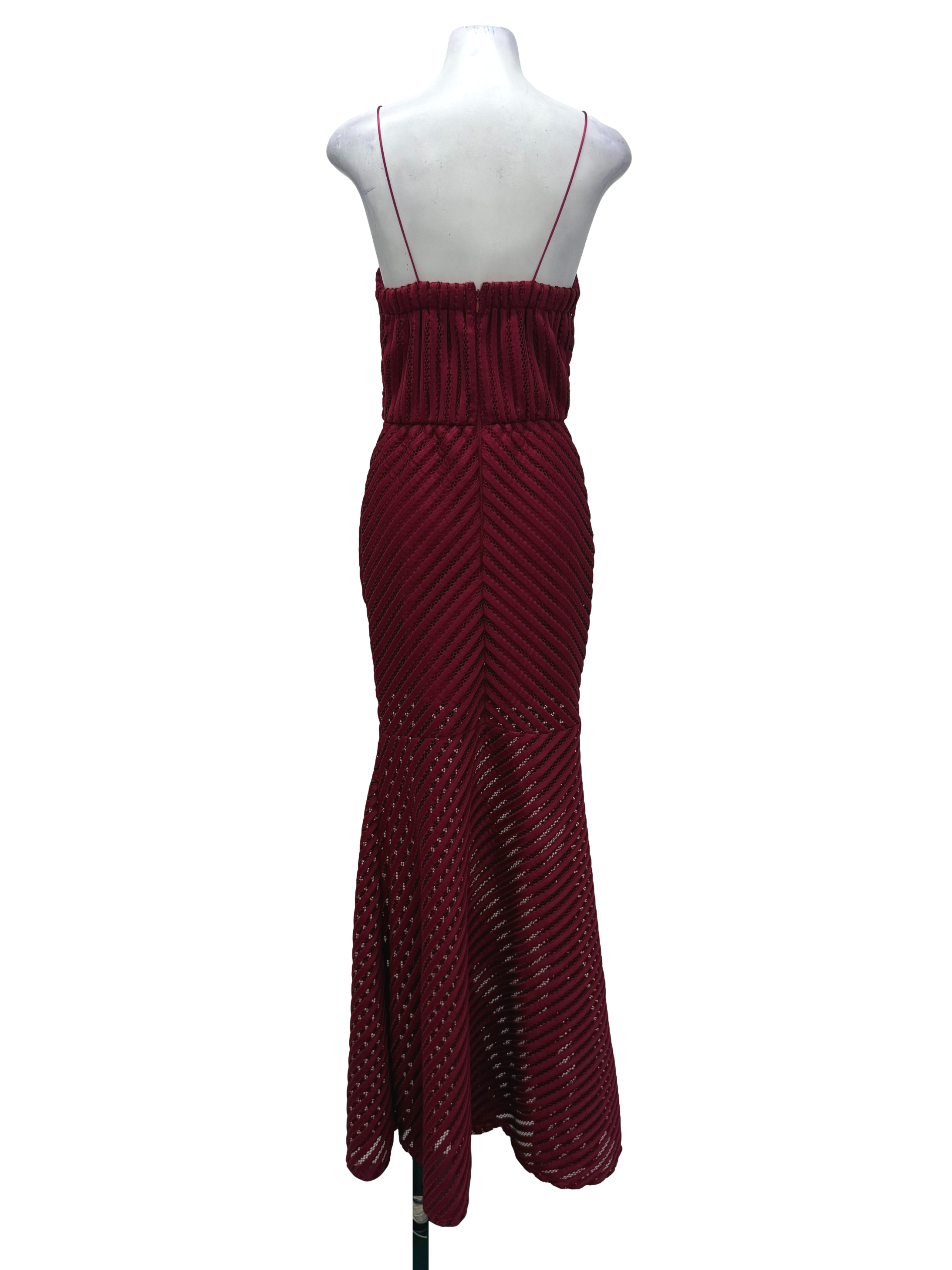 Trendy Club Maroon Keyhole Gown | REFASH