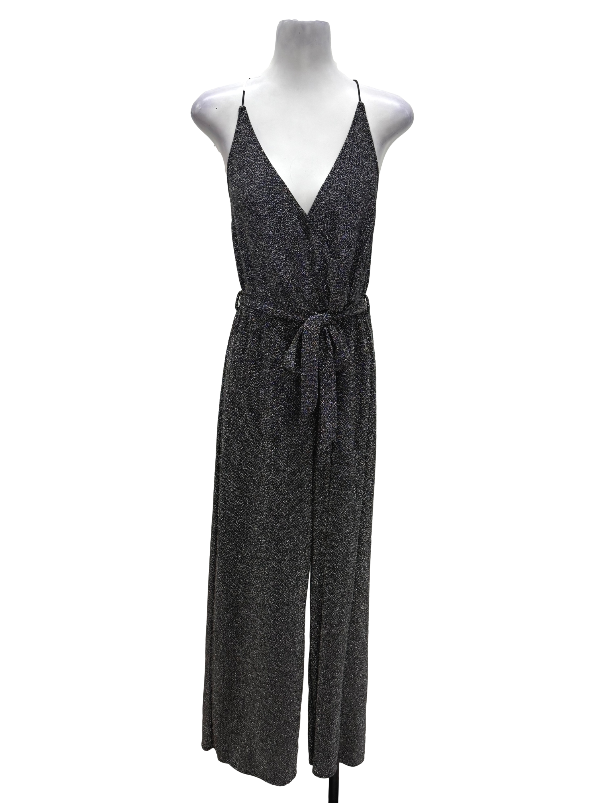 H&M Grey Metallic Shining Jumpsuit | REFASH