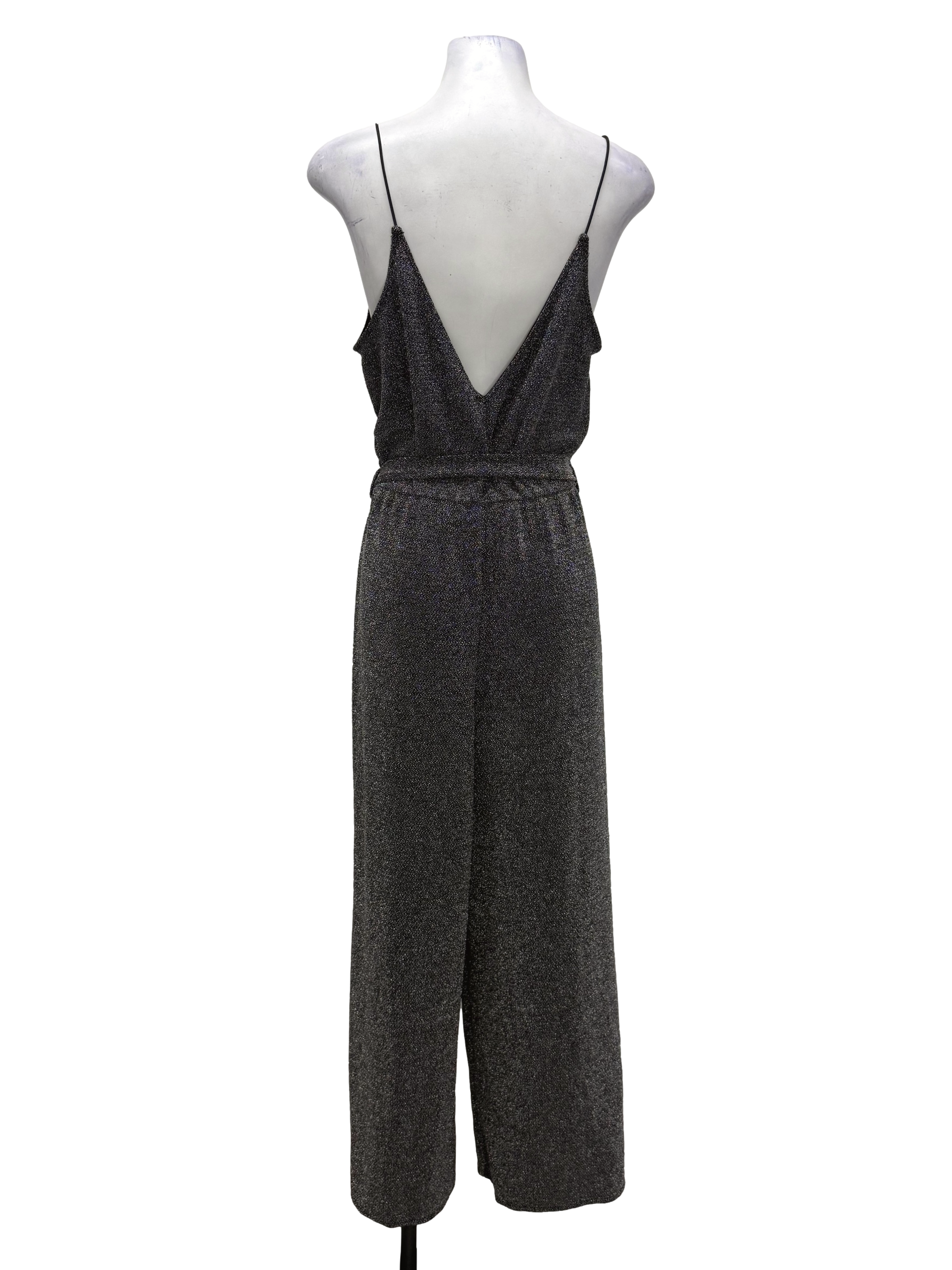 H&M Grey Metallic Shining Jumpsuit | REFASH