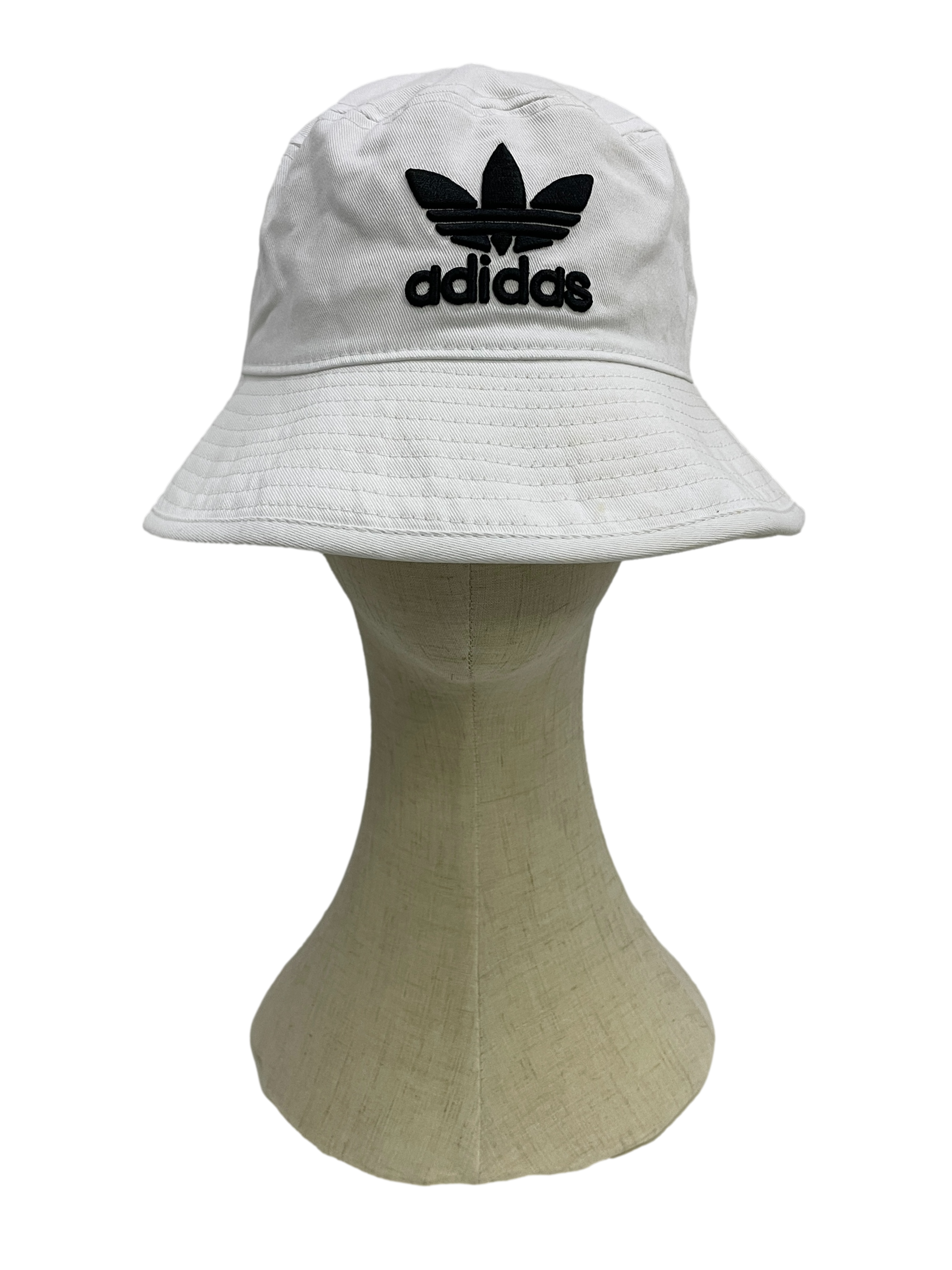 White Brand Embroided Bucket Hat