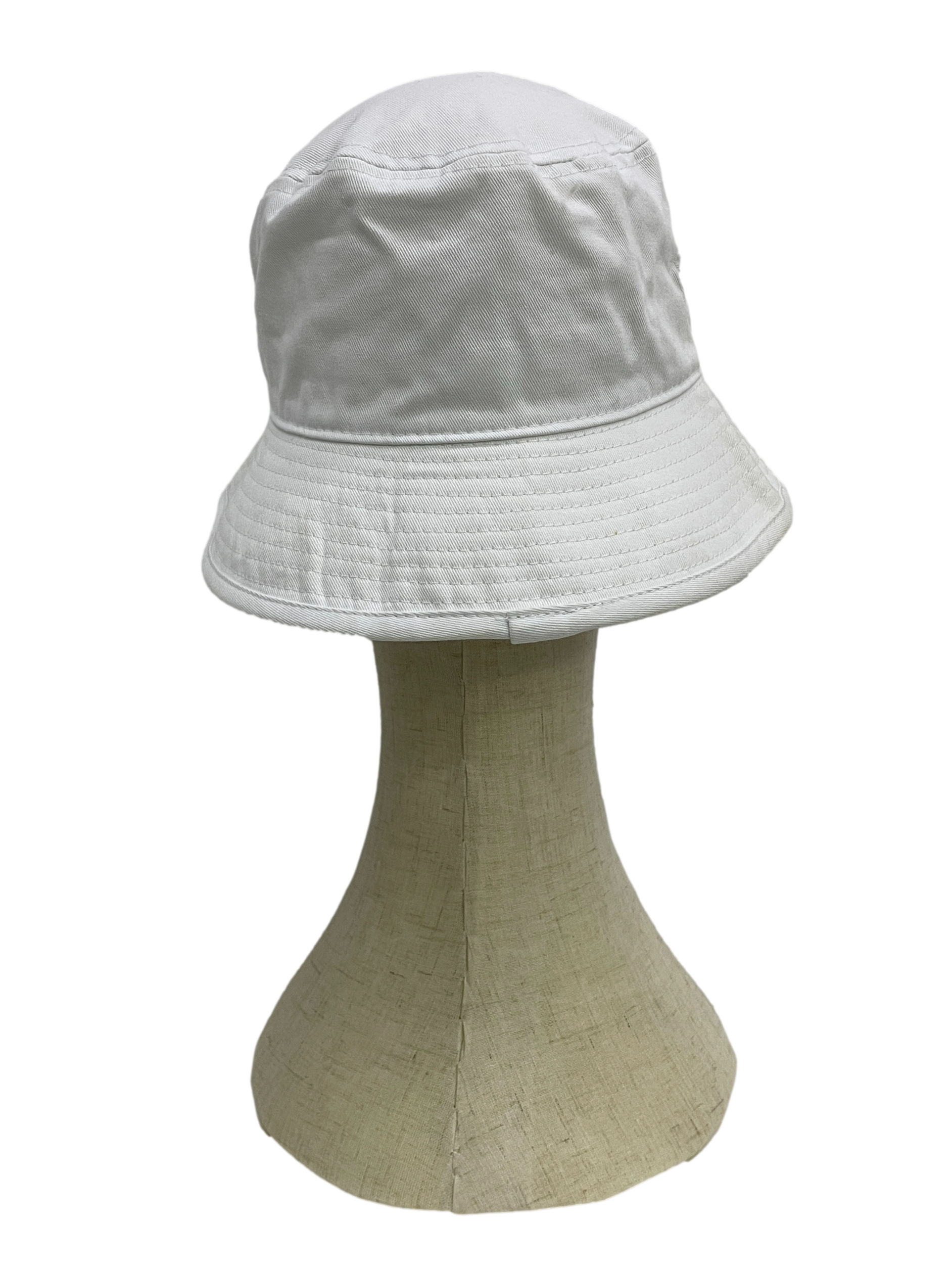 White Brand Embroided Bucket Hat