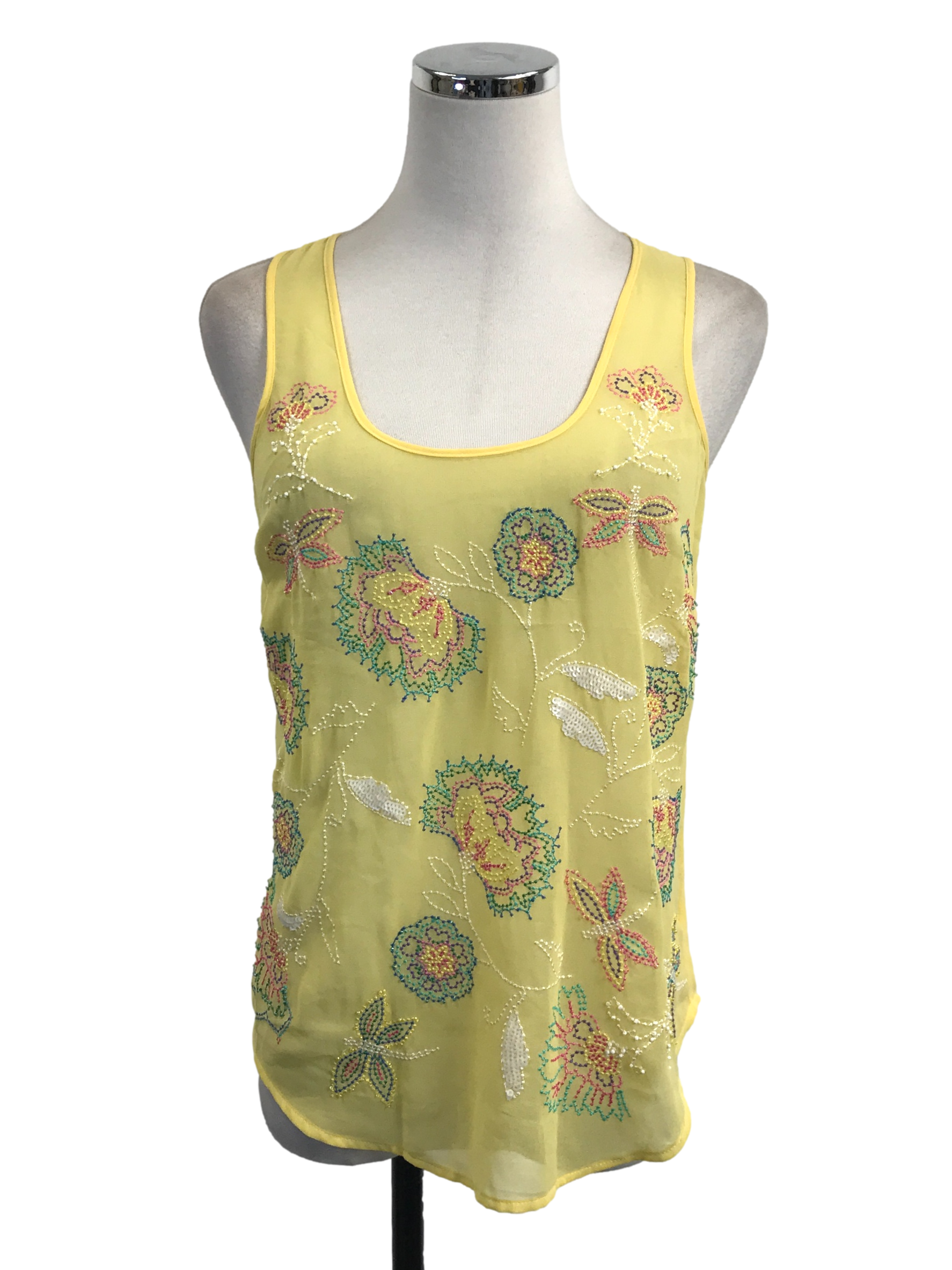 Butter Yellow Embroidered Top