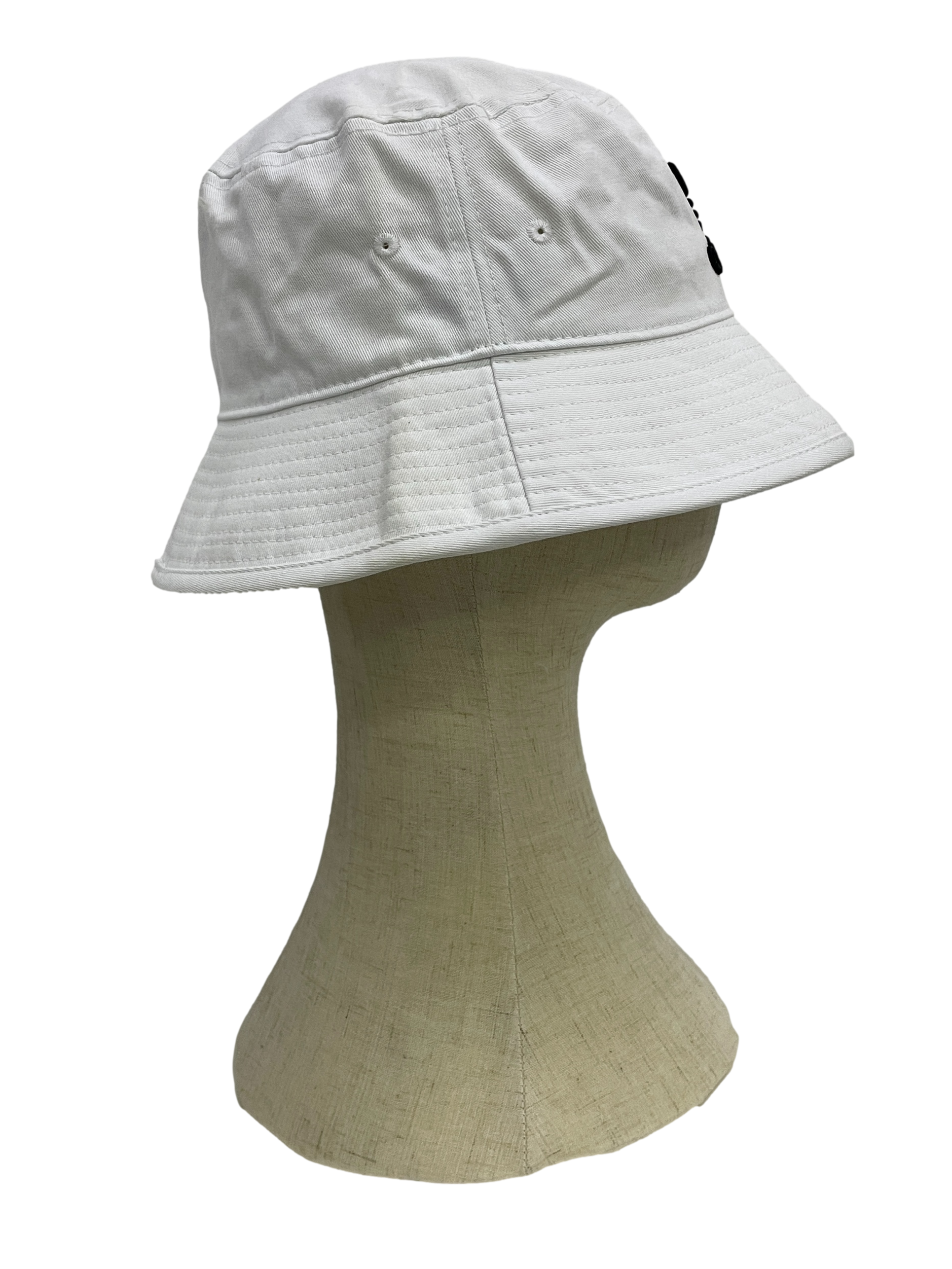 White Brand Embroided Bucket Hat