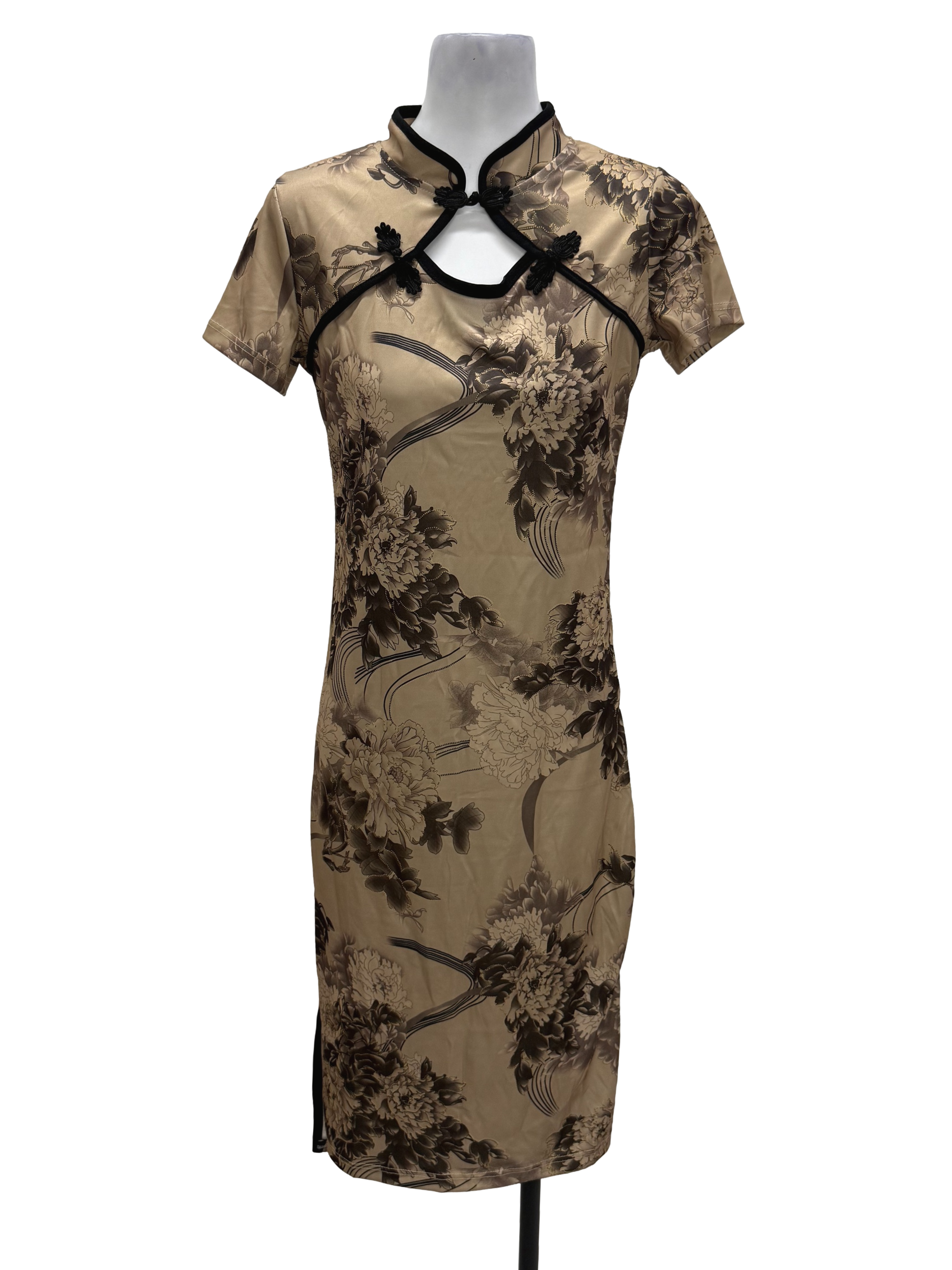 Assorted Brand Oat Floral Printed Cheongsam | REFASH