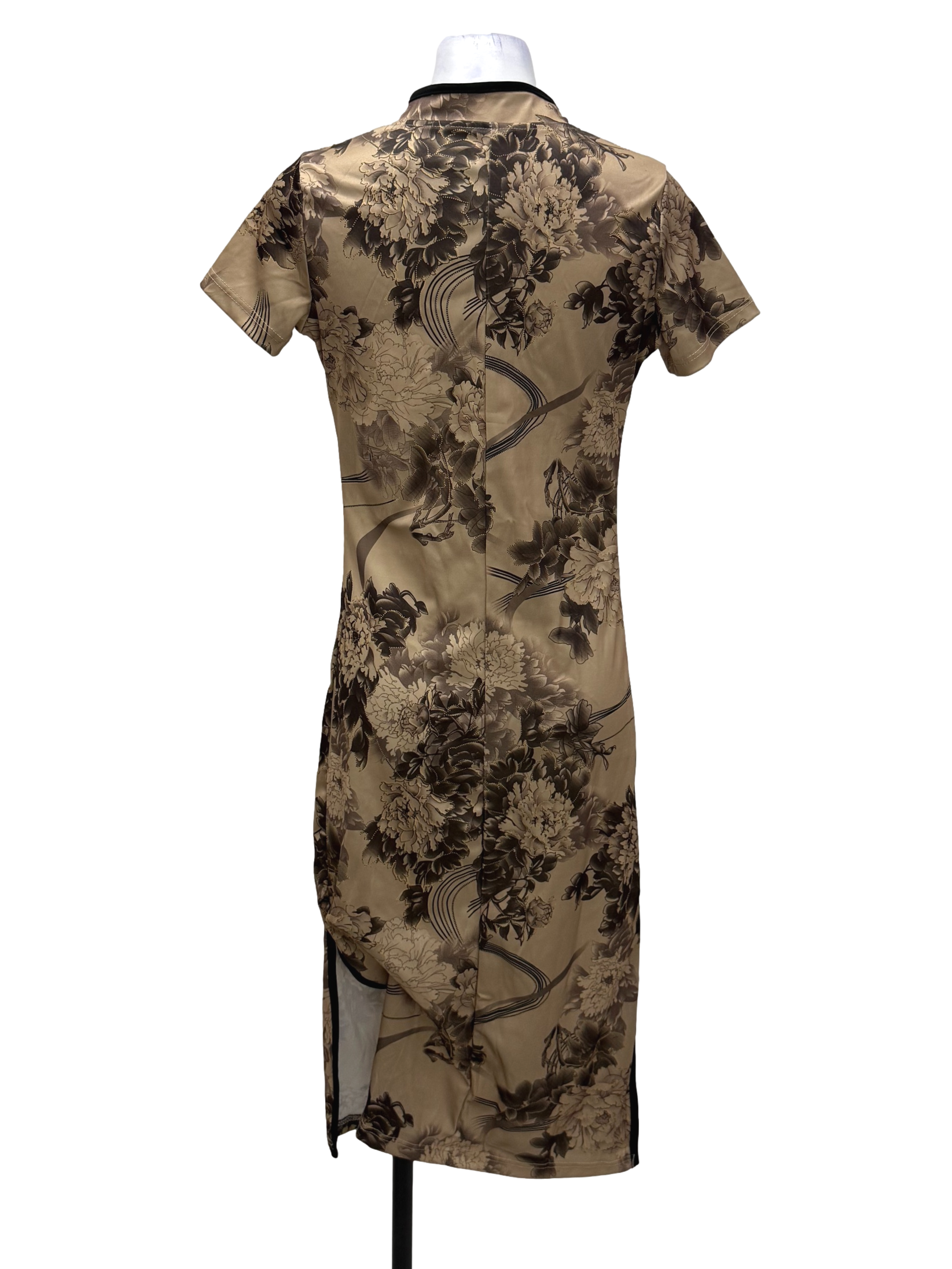 Assorted Brand Oat Floral Printed Cheongsam | REFASH