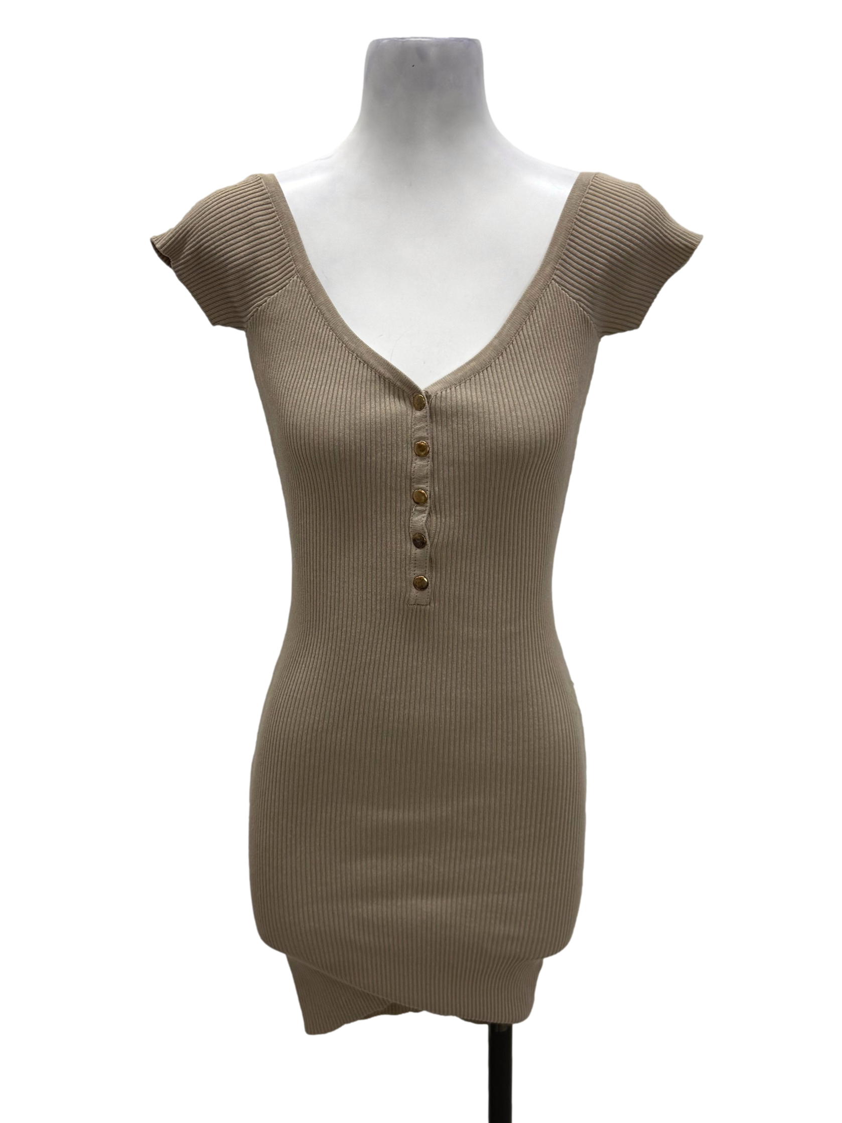 Fashion Nova Fossil Grey Knitted Dress | REFASH