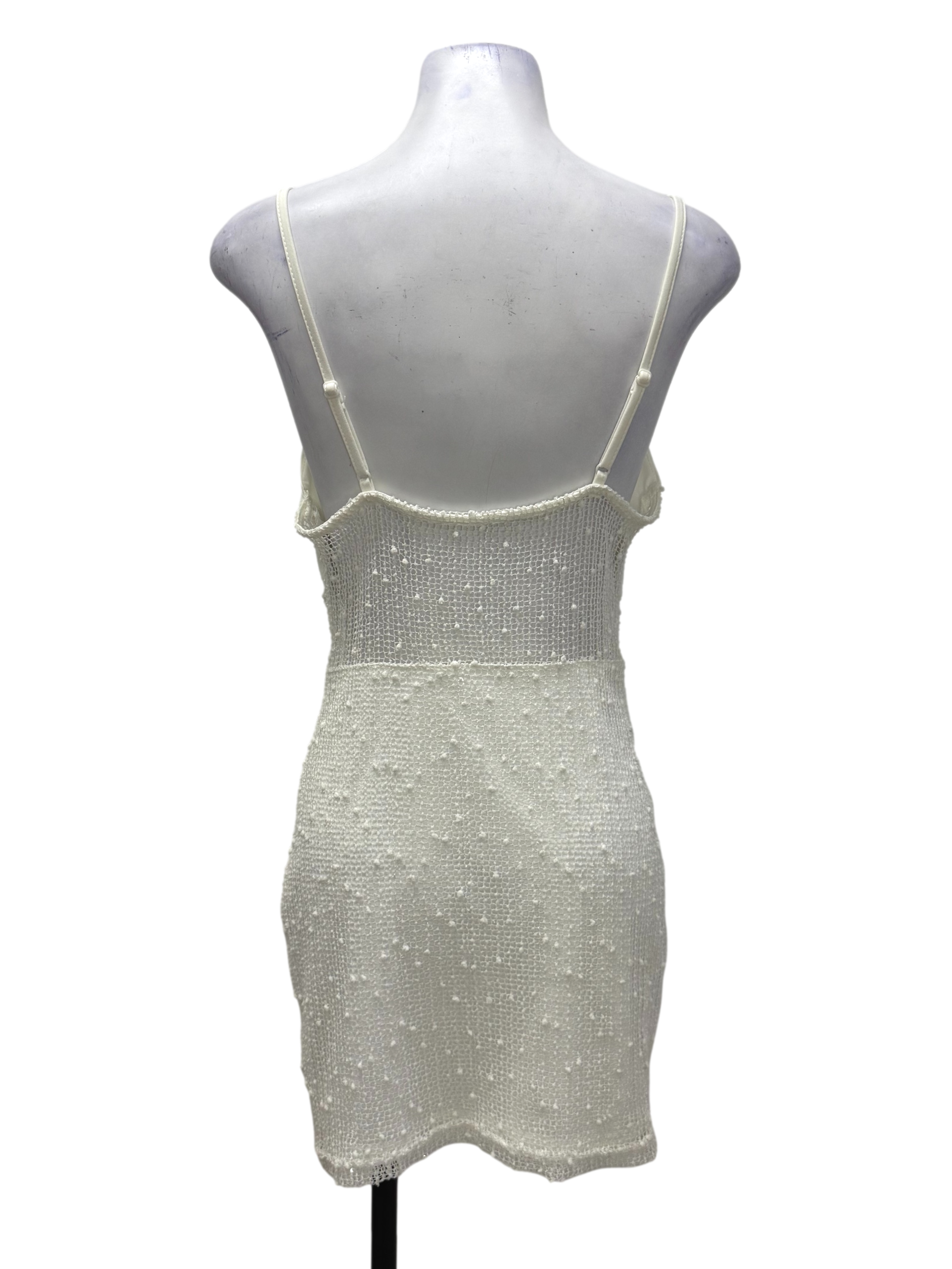 Assorted Brand White Powder Net Dress | REFASH