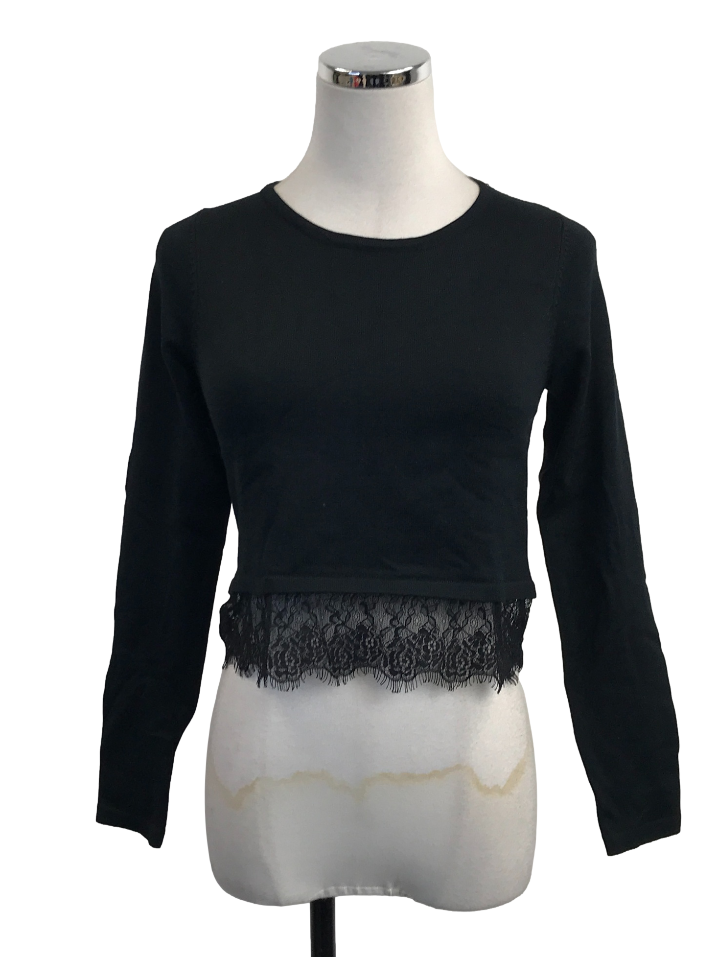 Jet Black Hem Lace Top