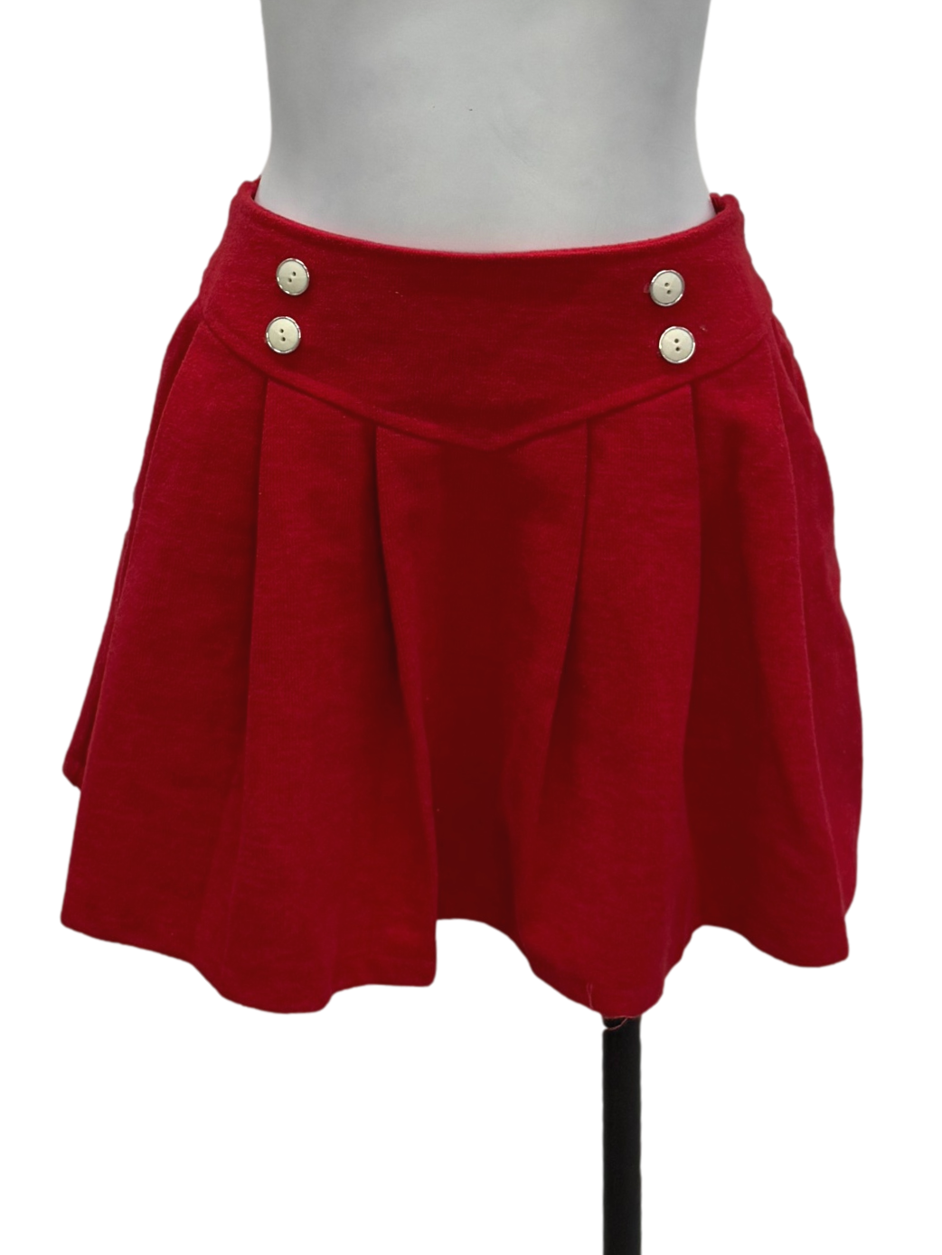 Assorted Brand Scarlett Red Pleated Skirt | REFASH