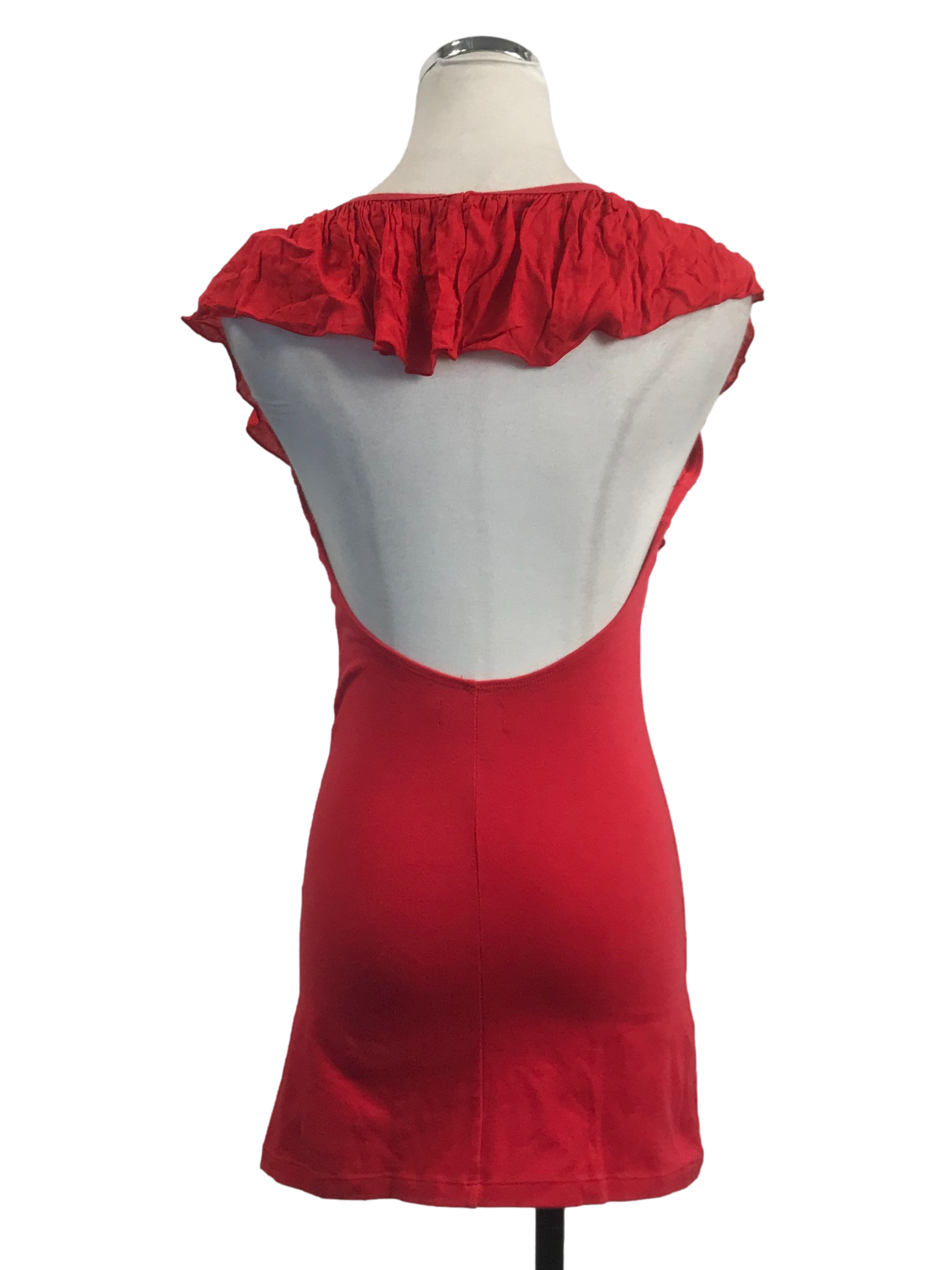 Jam Red Open Back Dress