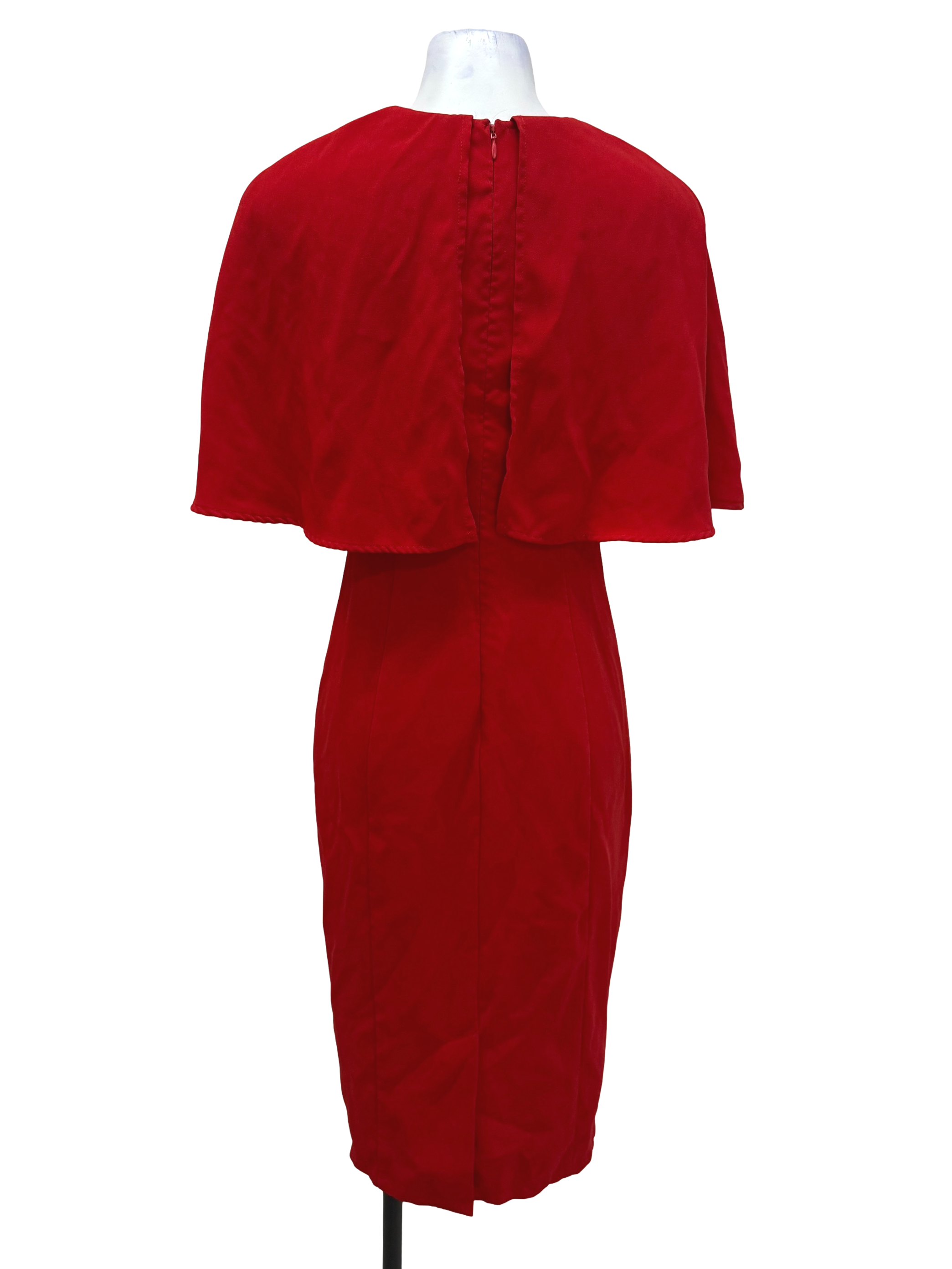 Love Bonito  Blood Red Cape Dress | REFASH