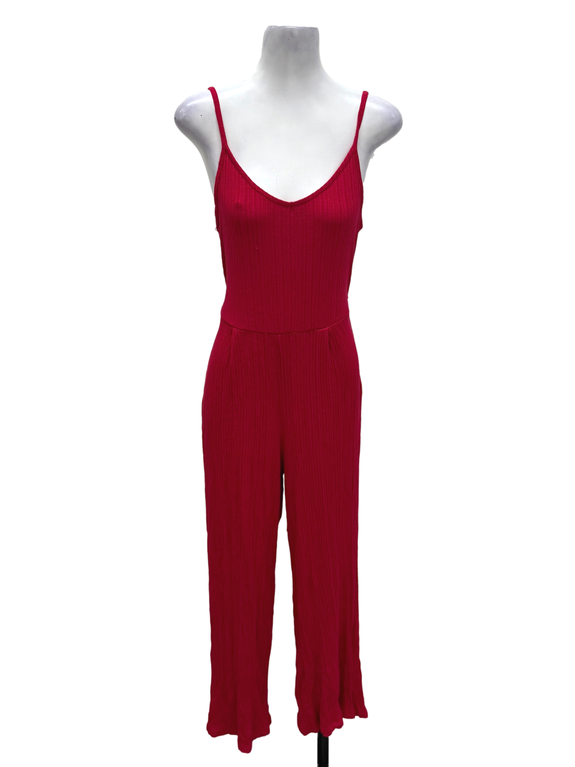 Bershka  Cherry Red Jumpsuit | REFASH