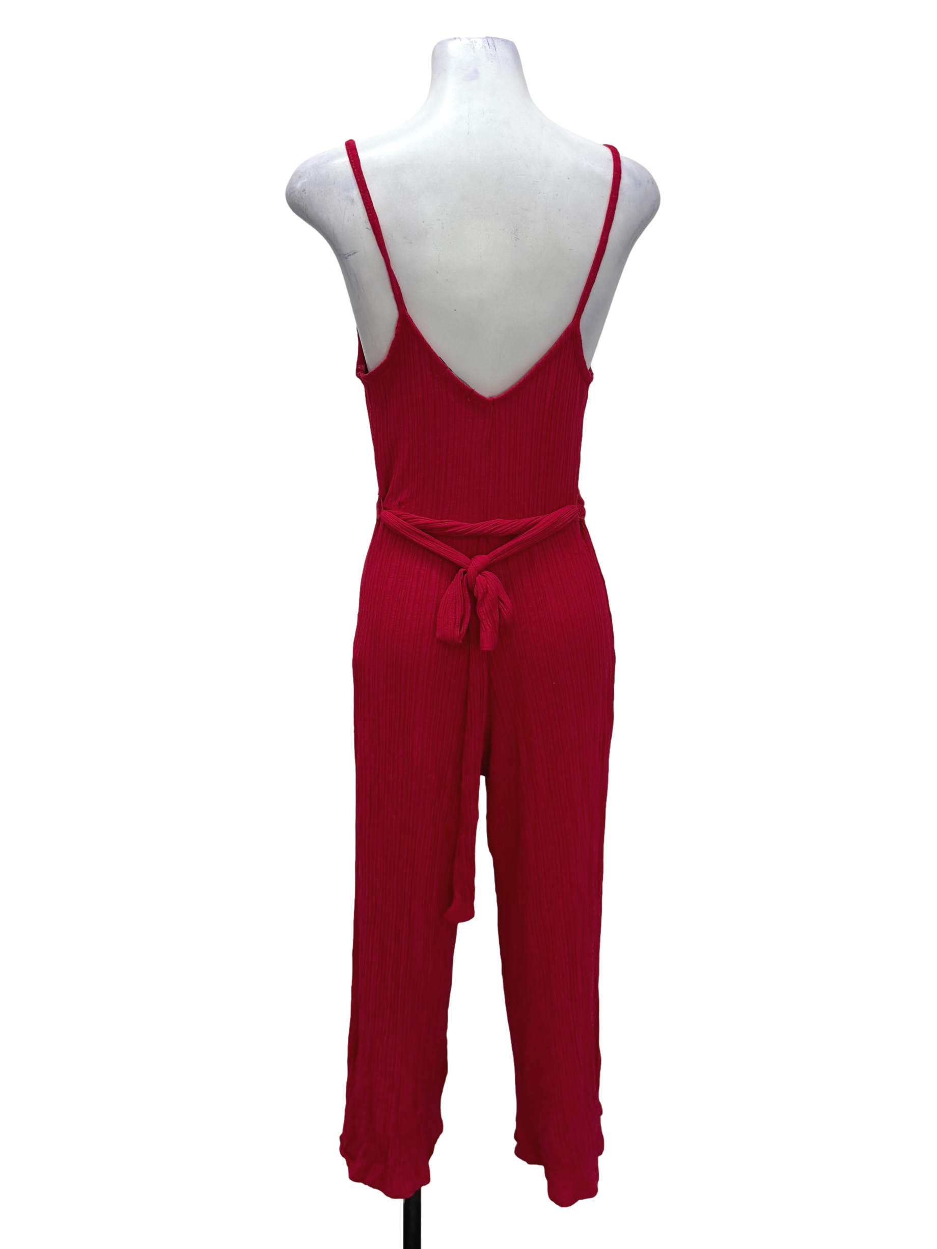 Bershka  Cherry Red Jumpsuit | REFASH