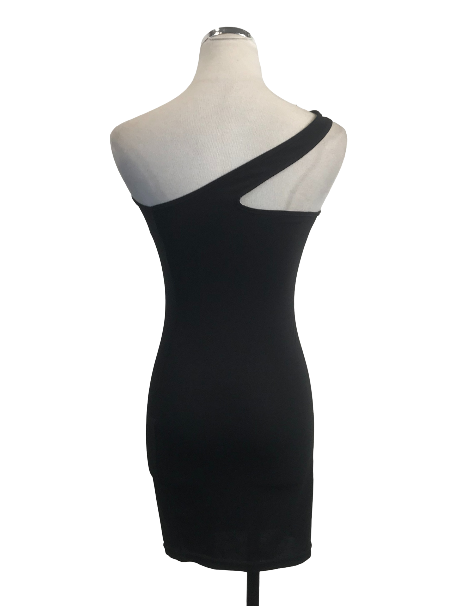 Midnight Black One Shoulder Dress