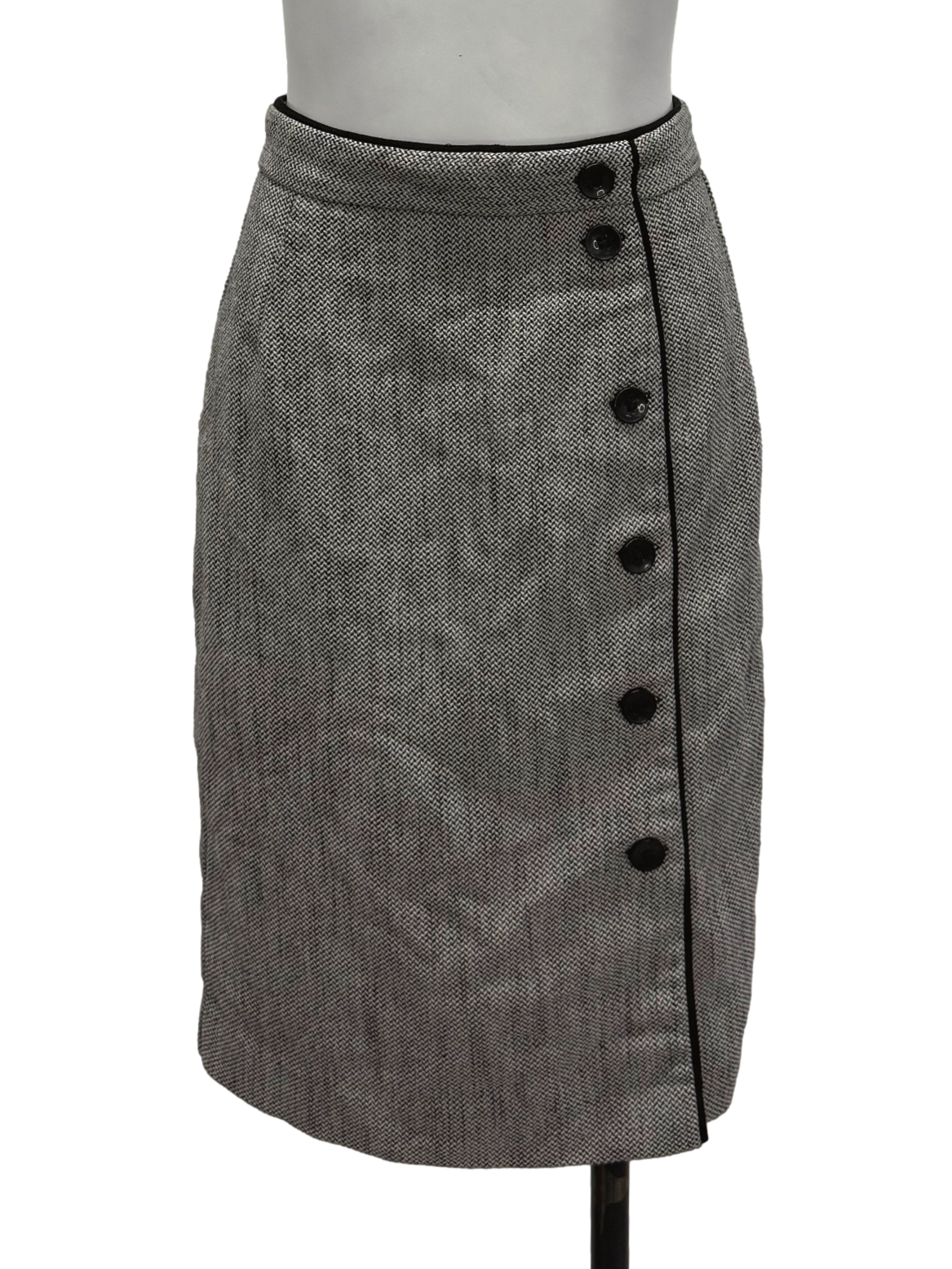 H&M Grey Barleycorn Pencil Skirt | REFASH