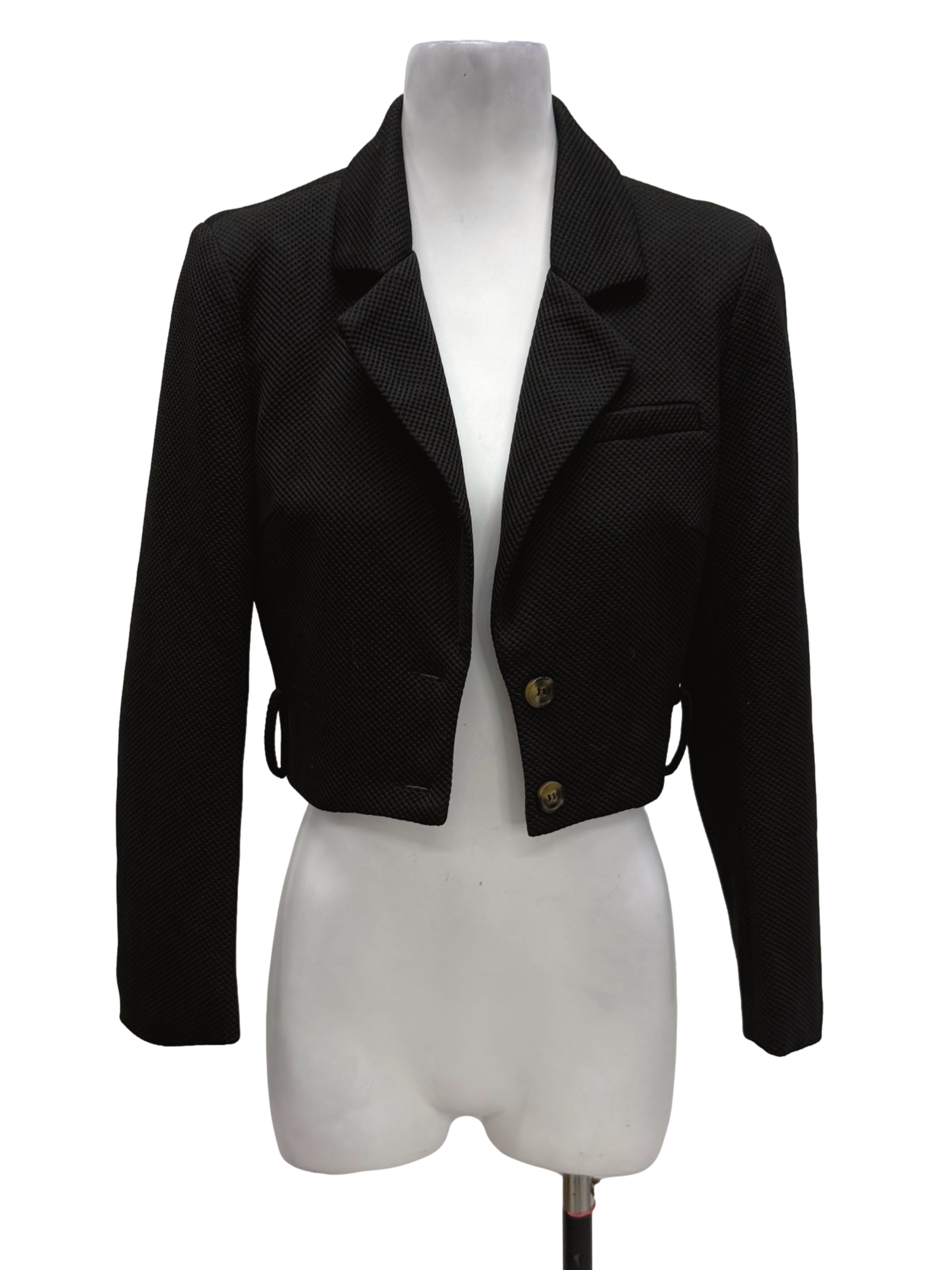 Zalora Ink Black Cropped Blazer | REFASH