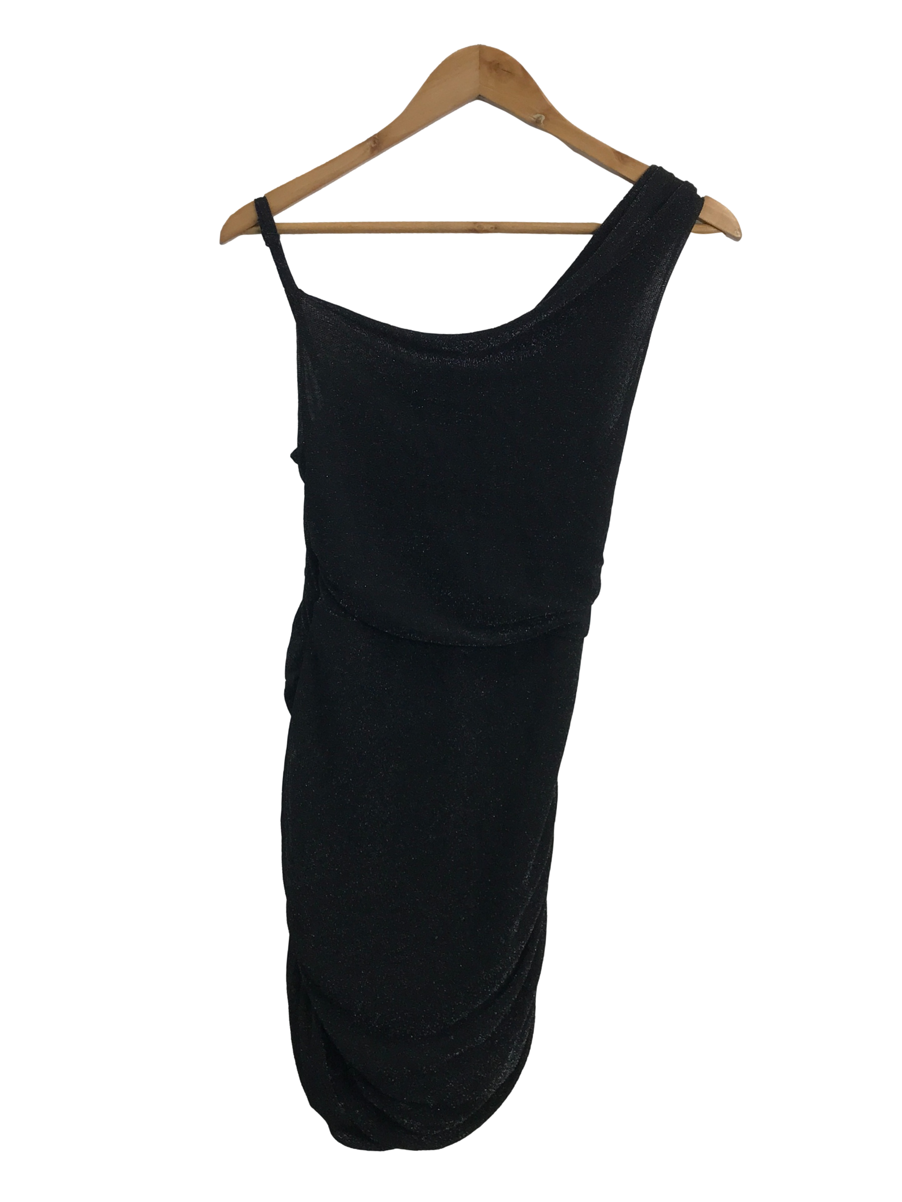 Dim Black Glitter Toga Dress