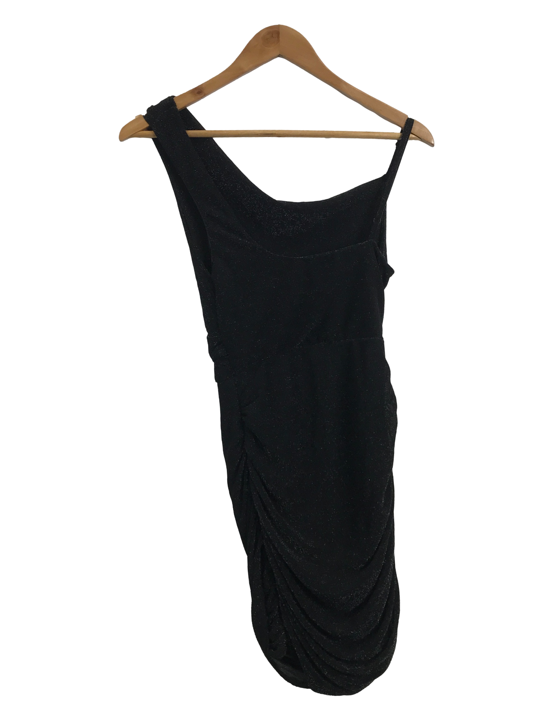 Dim Black Glitter Toga Dress