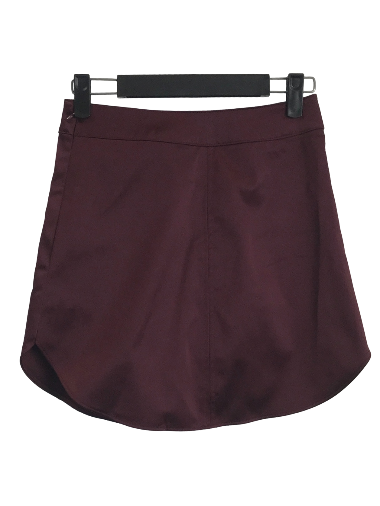 Burgundy Satin Skirt