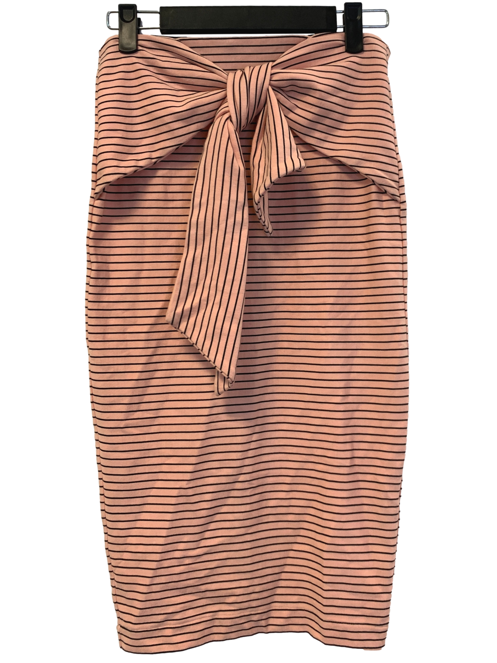 Salmon Pink Stripes Skirts