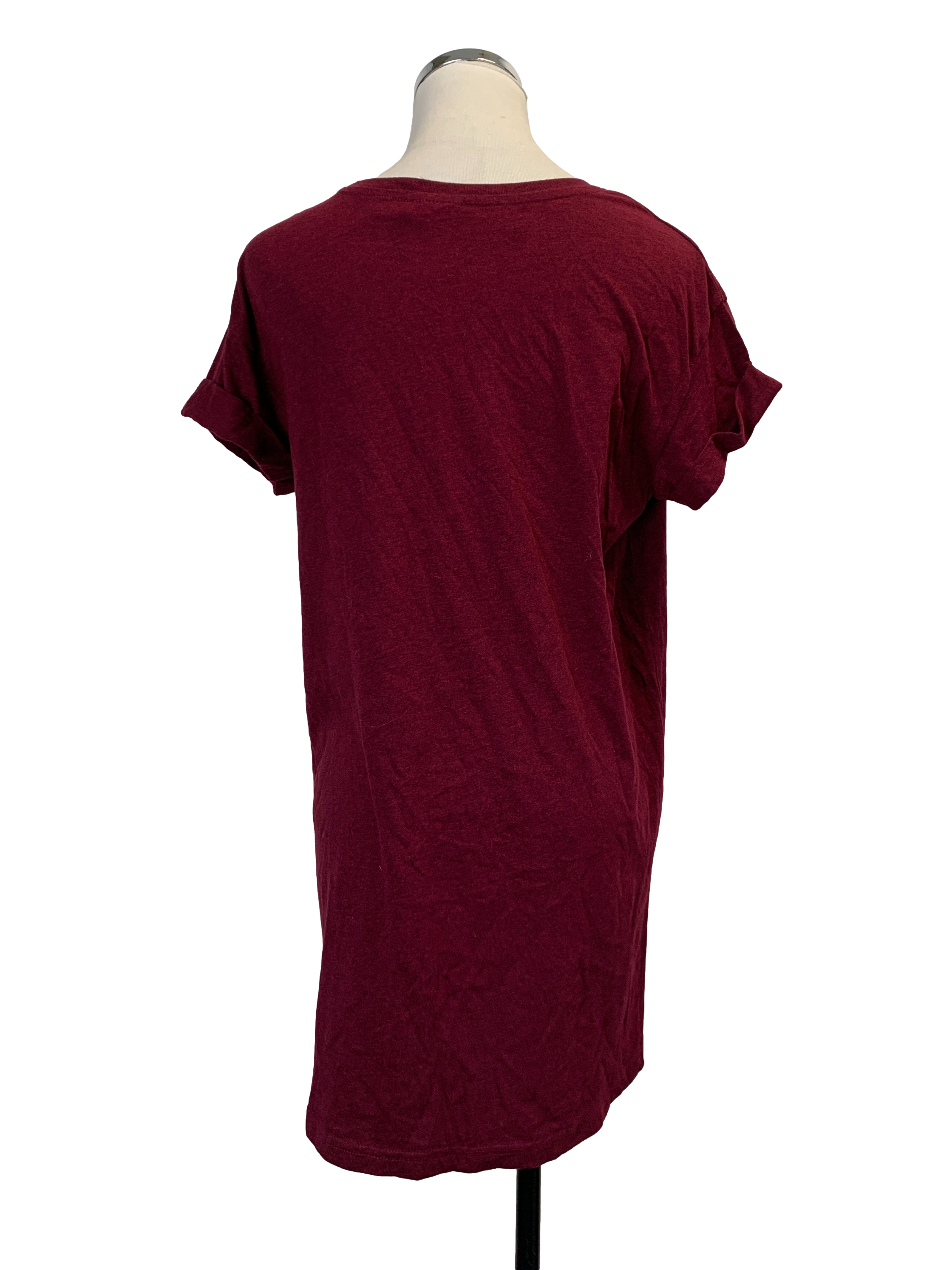 Maroon T-Shirt Dress
