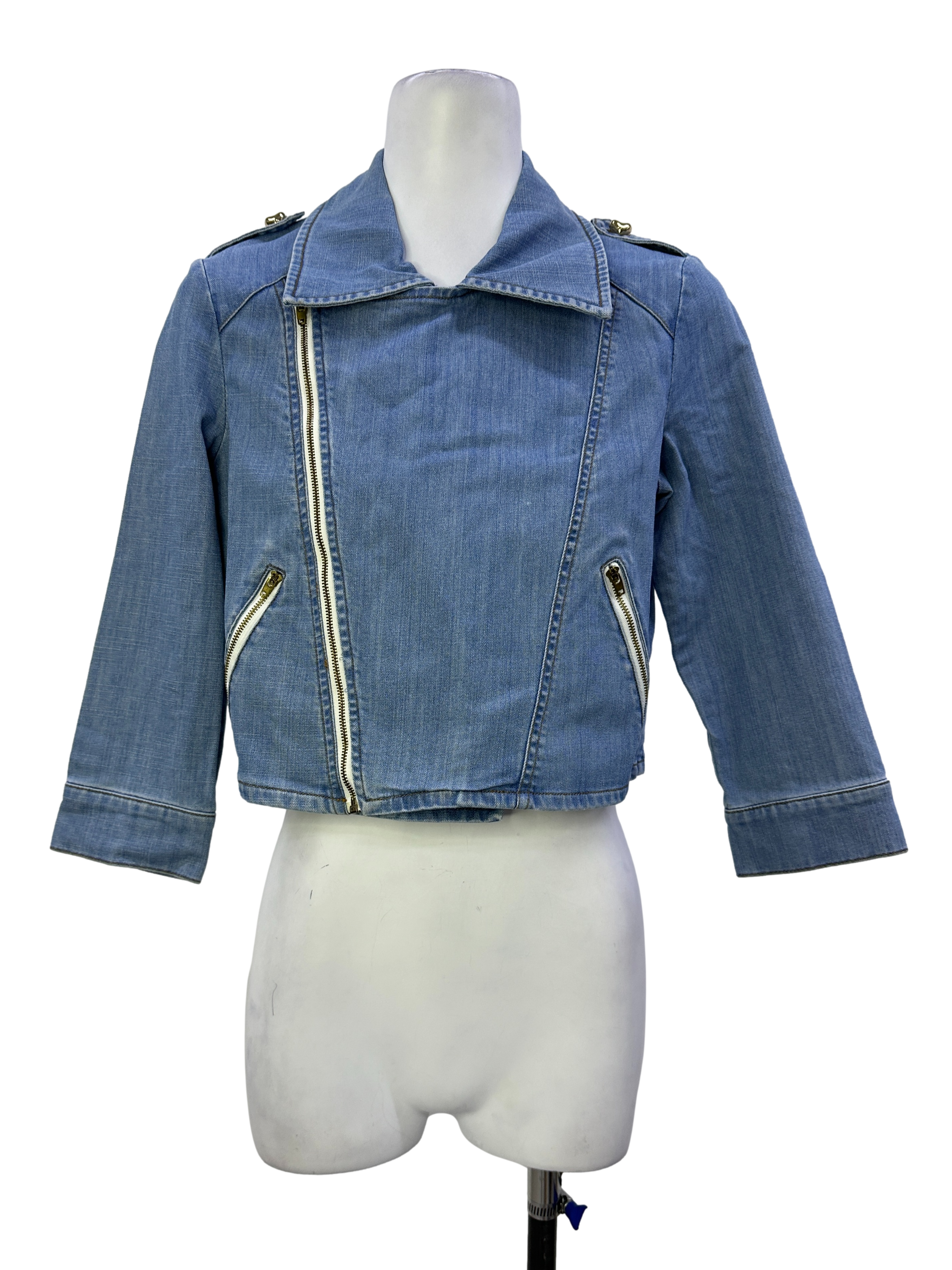 Blue Denim Motorcycle Jacket