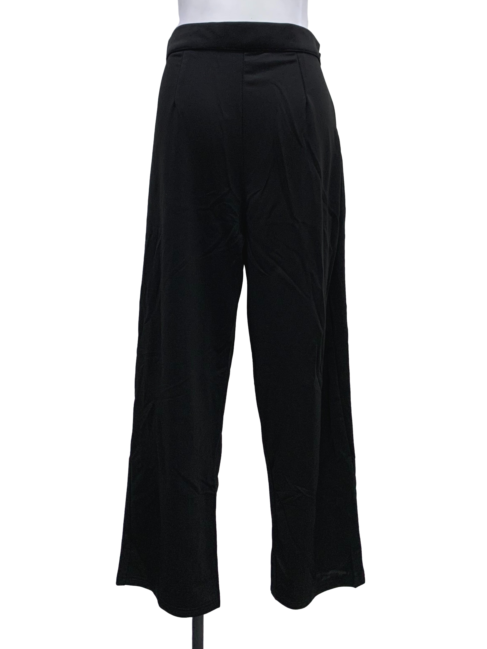 Obsidian Black Straight Pants