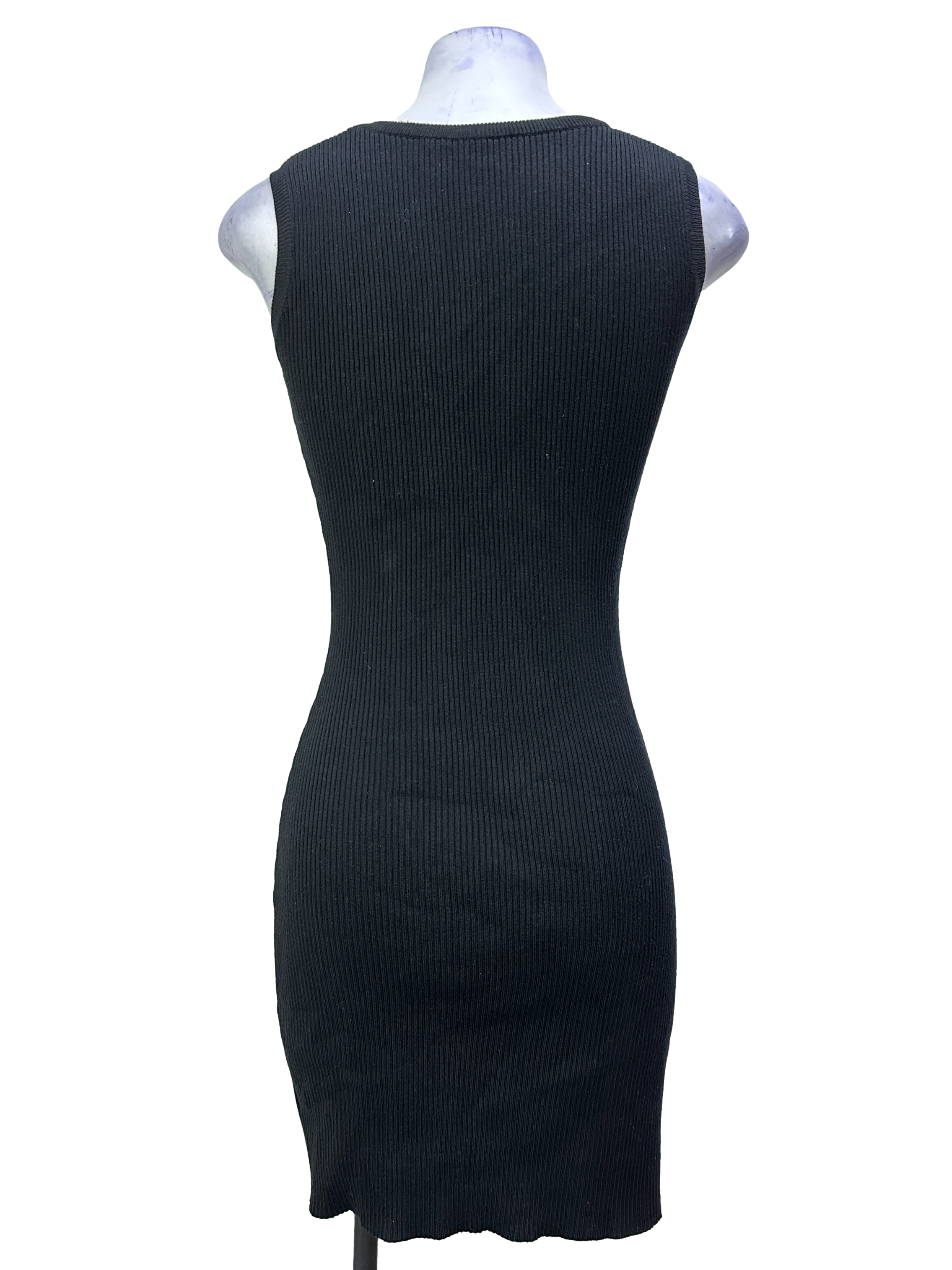 Black Round Neck Bodycon Dress