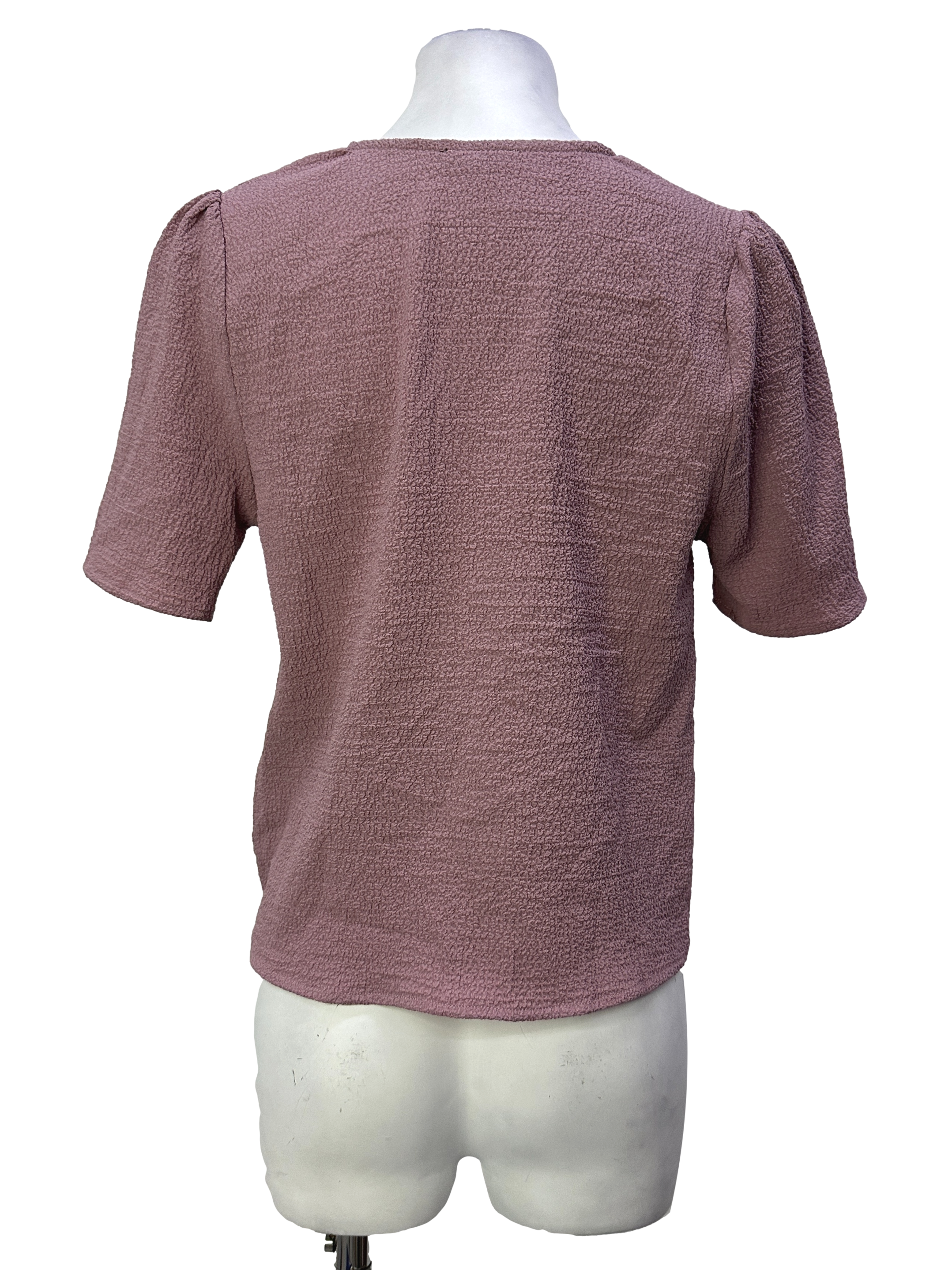 Heather Purple Crinkle Textured Blouse