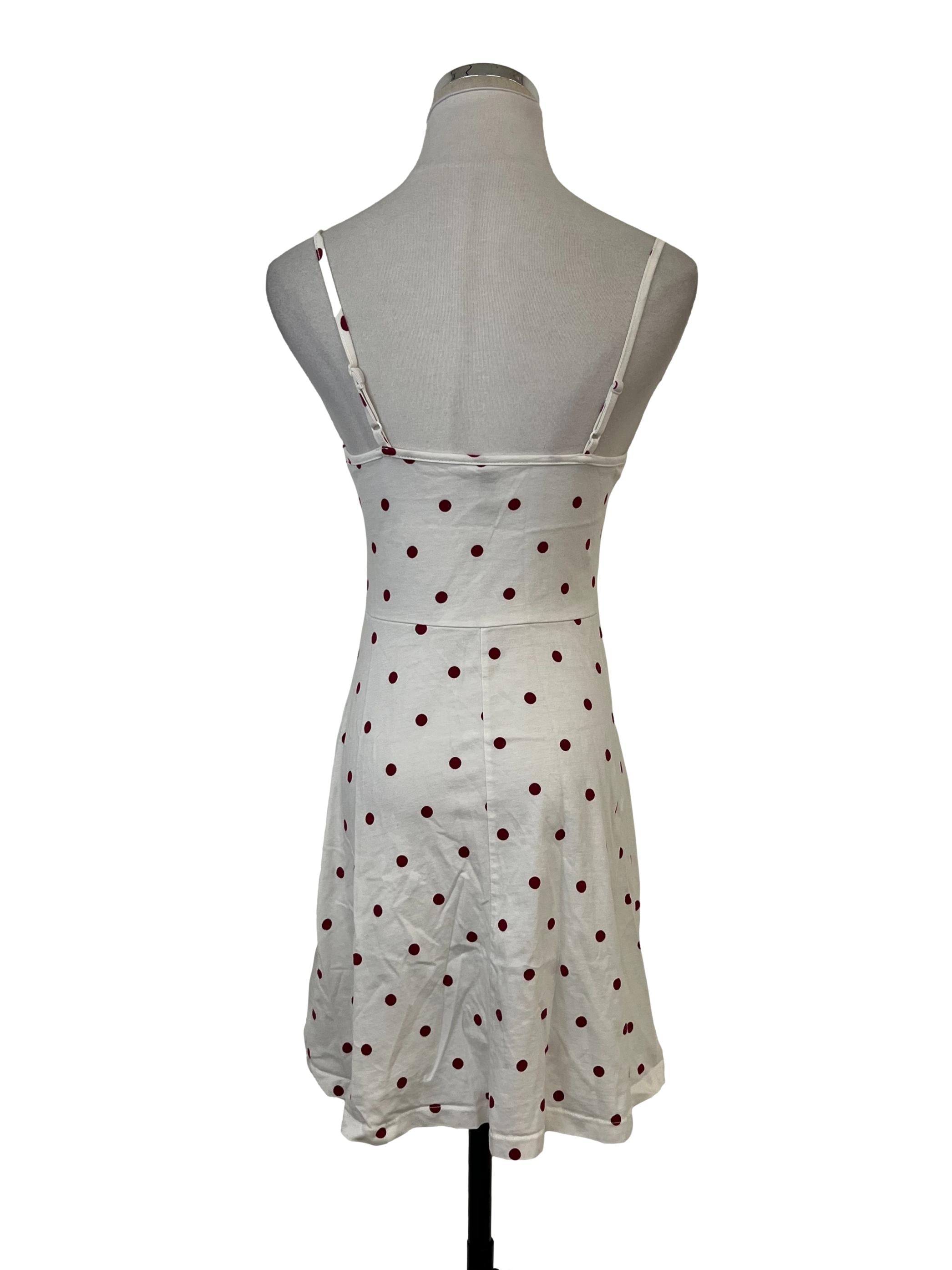 White & Red Polka-dot Dress