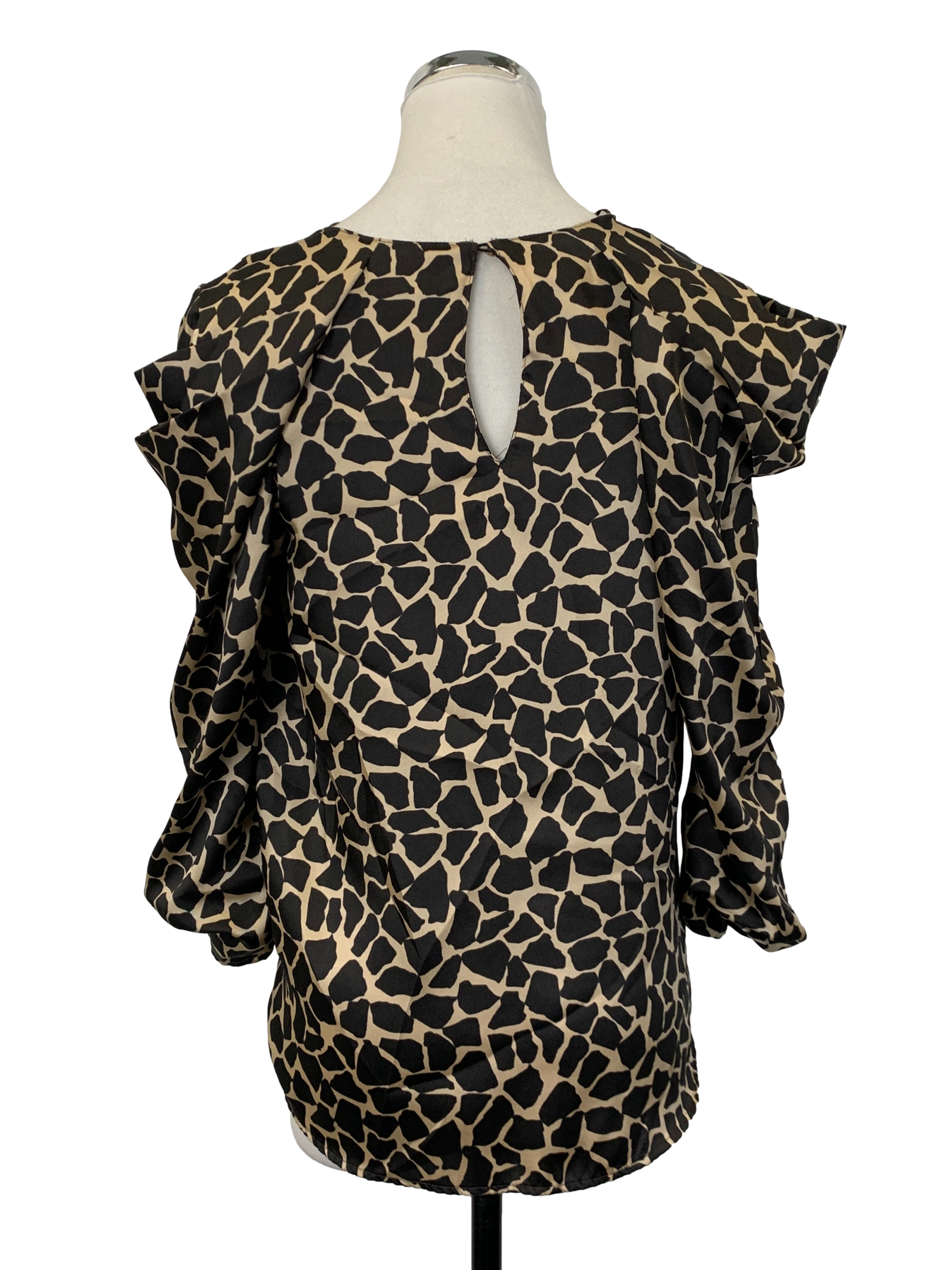 Brown Leopard Long Sleeve Top