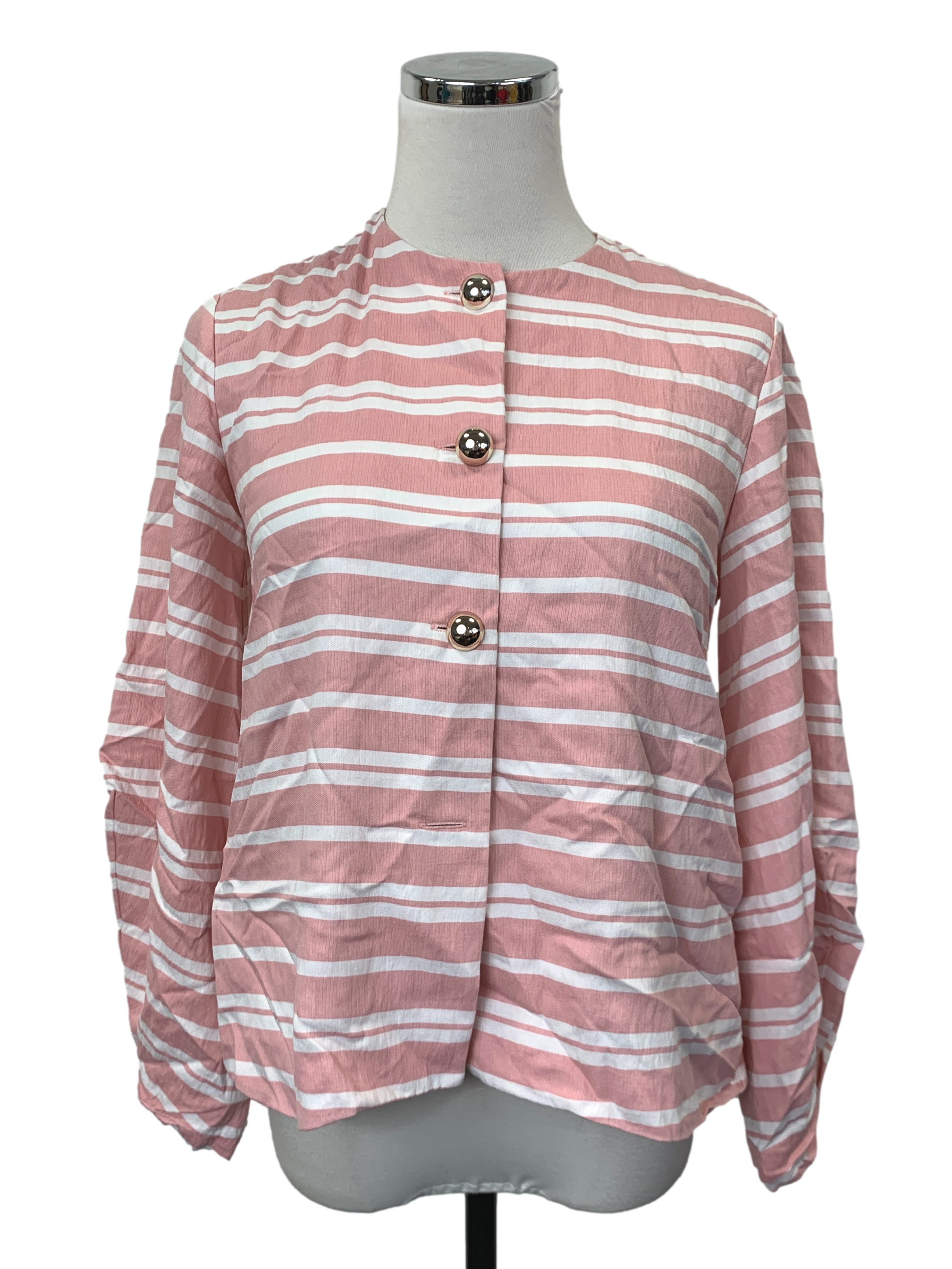 Pink with White Stripes Top