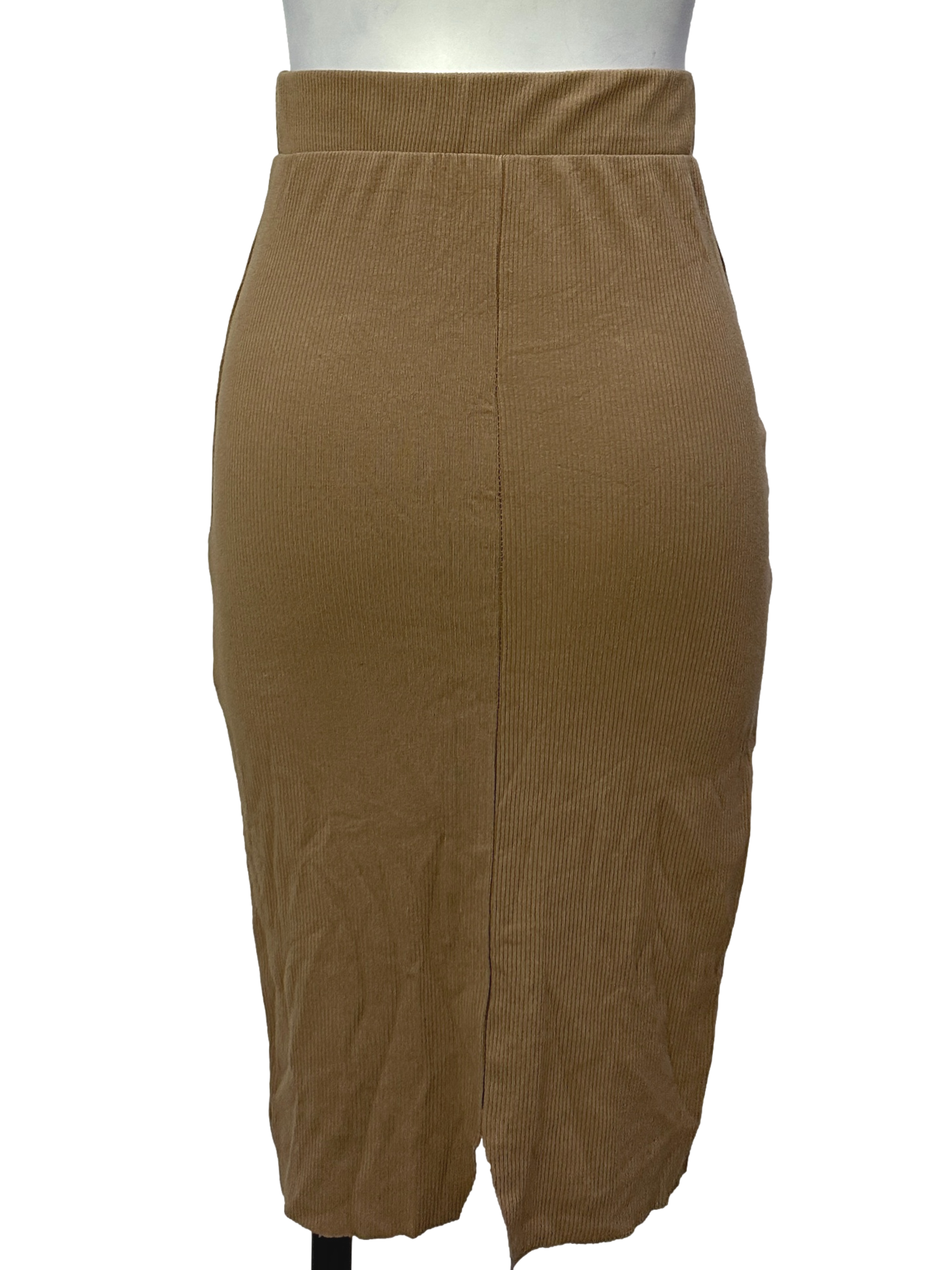 Camel Brown Highwaisted Midi Skirt