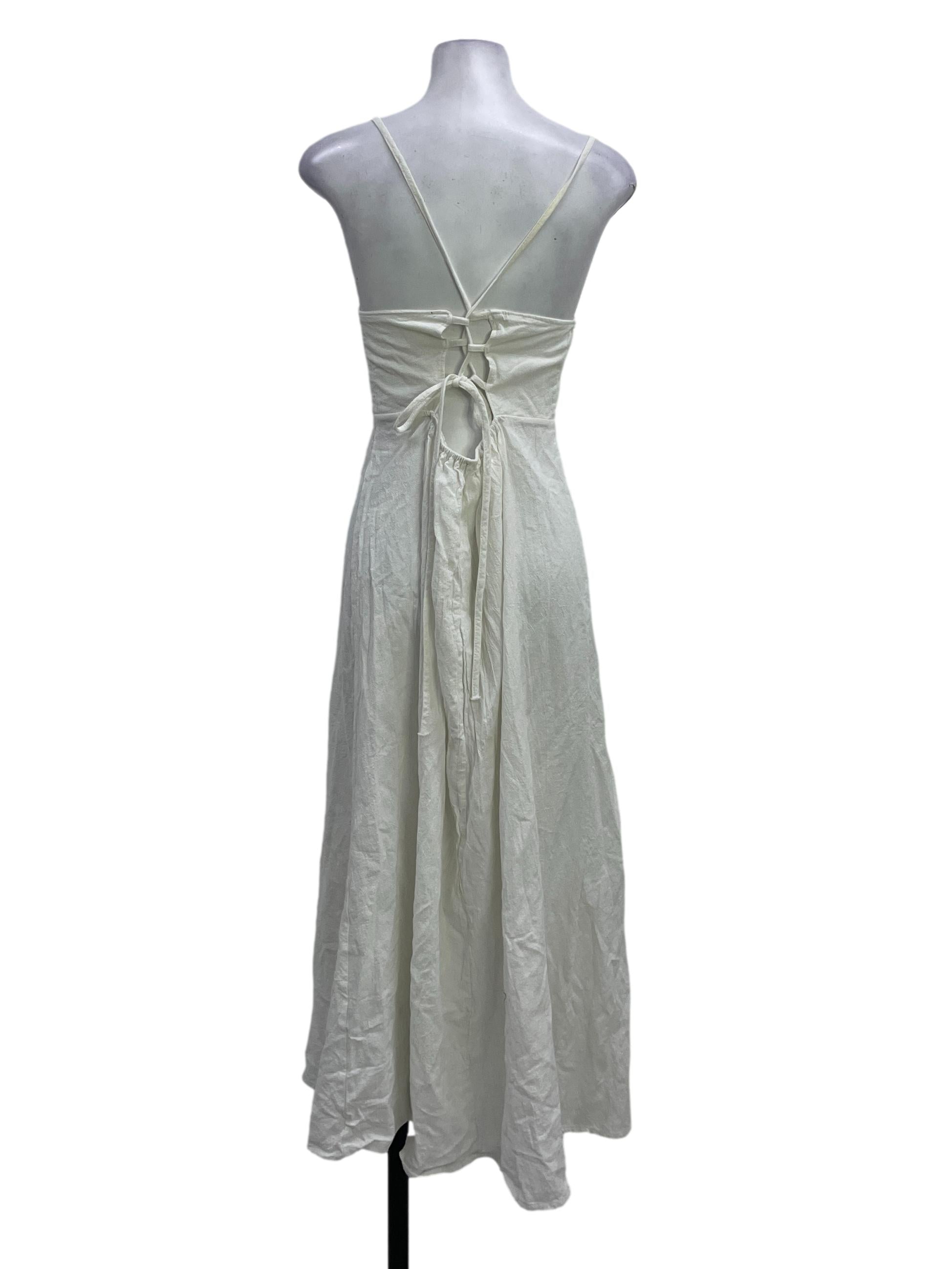 Pearl White Crisscross Dress