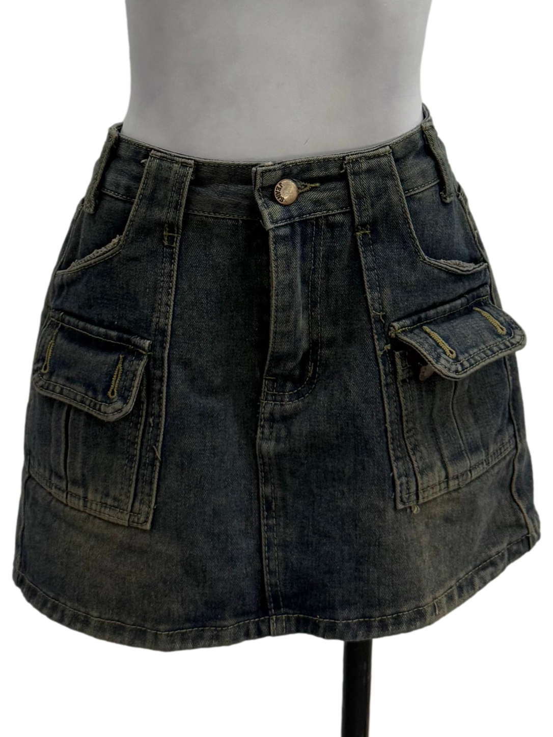 Dark Blue Denim Skirts