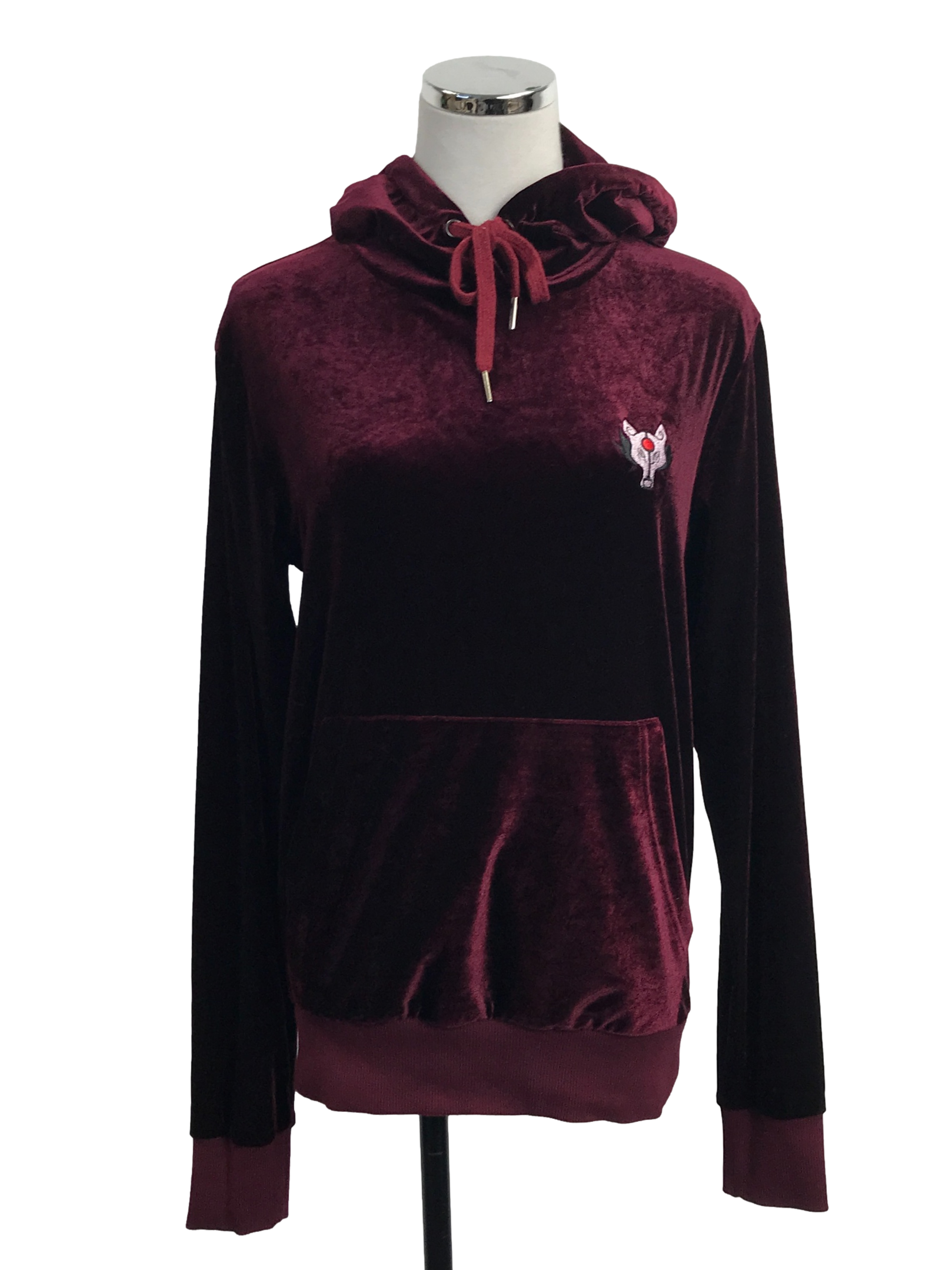 Wine Velour Hoodie