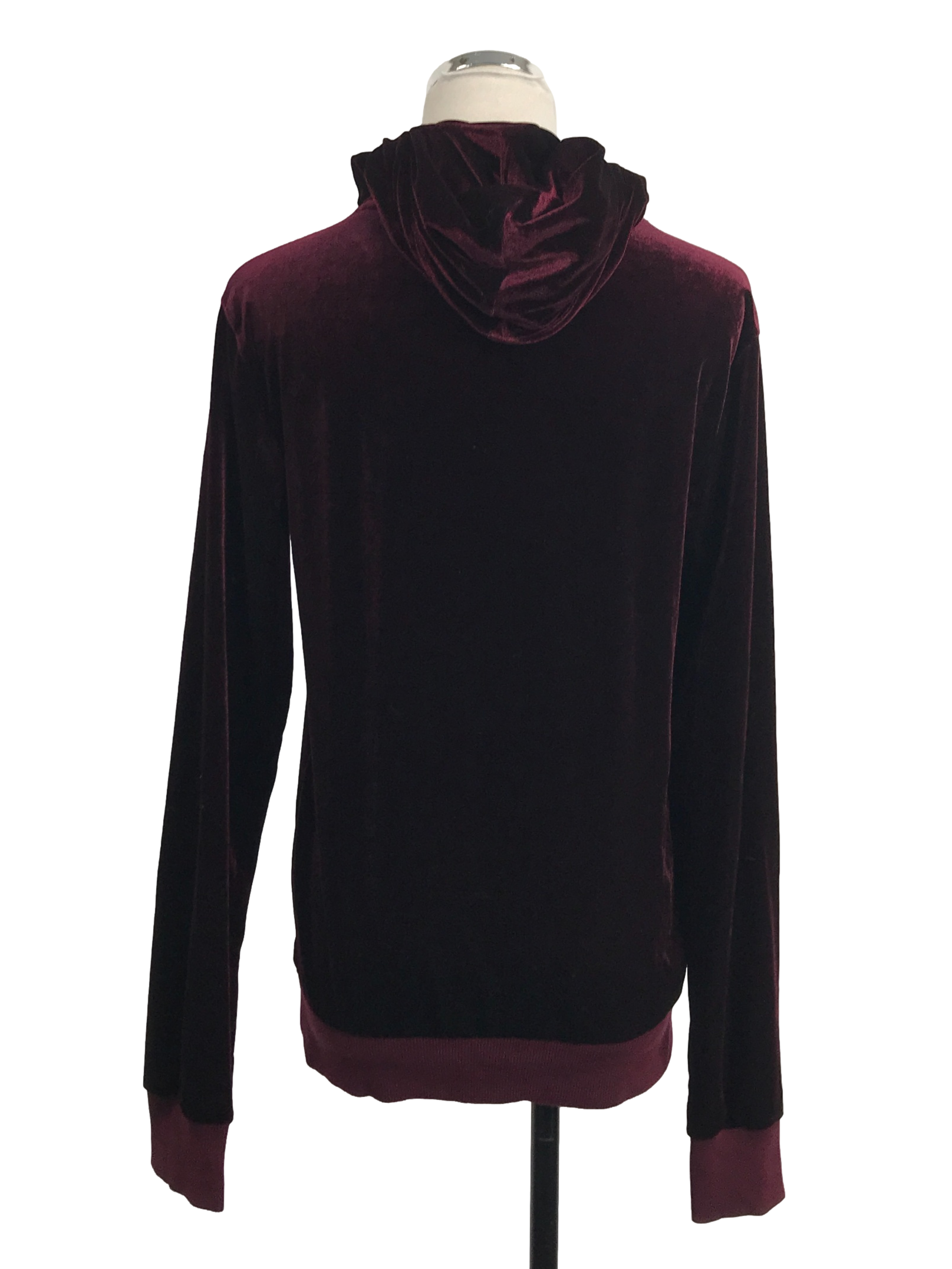 Wine Velour Hoodie