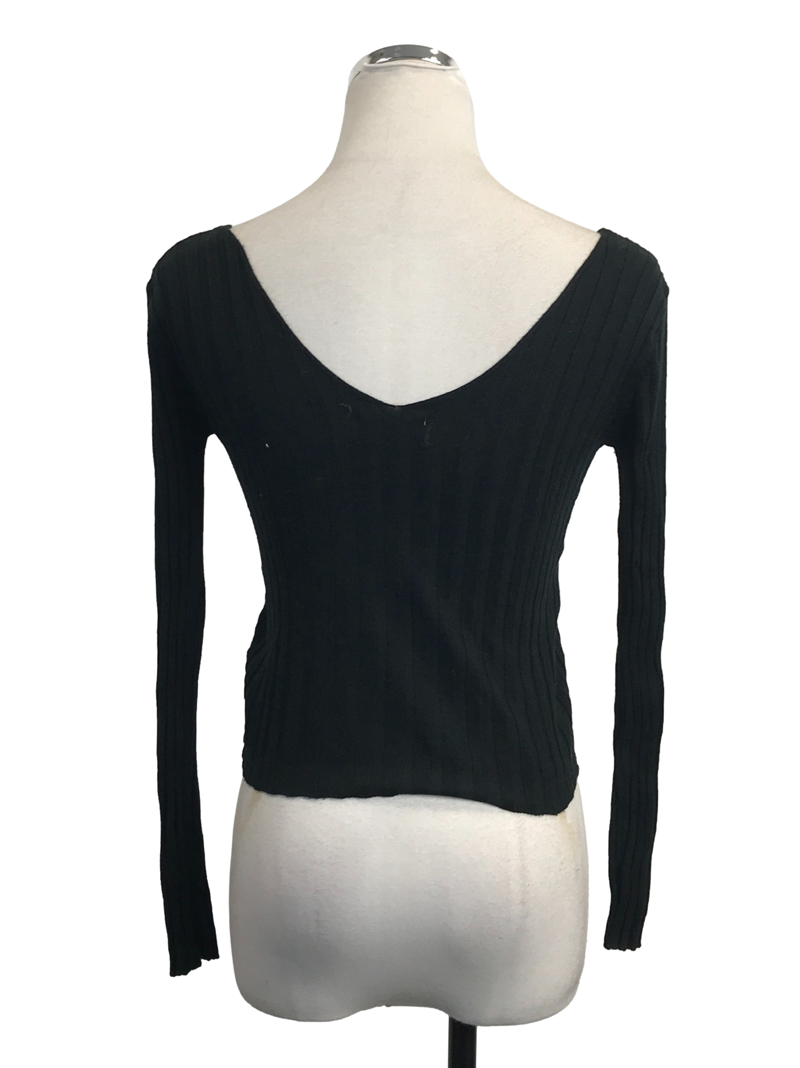 Midnight Black Long Sleeve Top