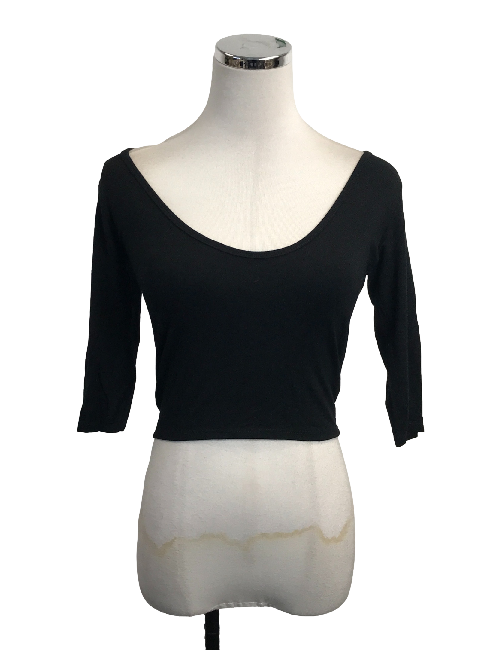 Ink Black Scoop Neck Top