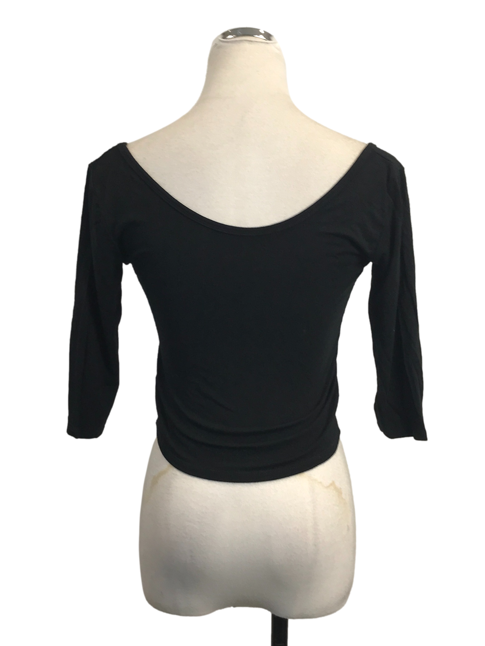 Ink Black Scoop Neck Top