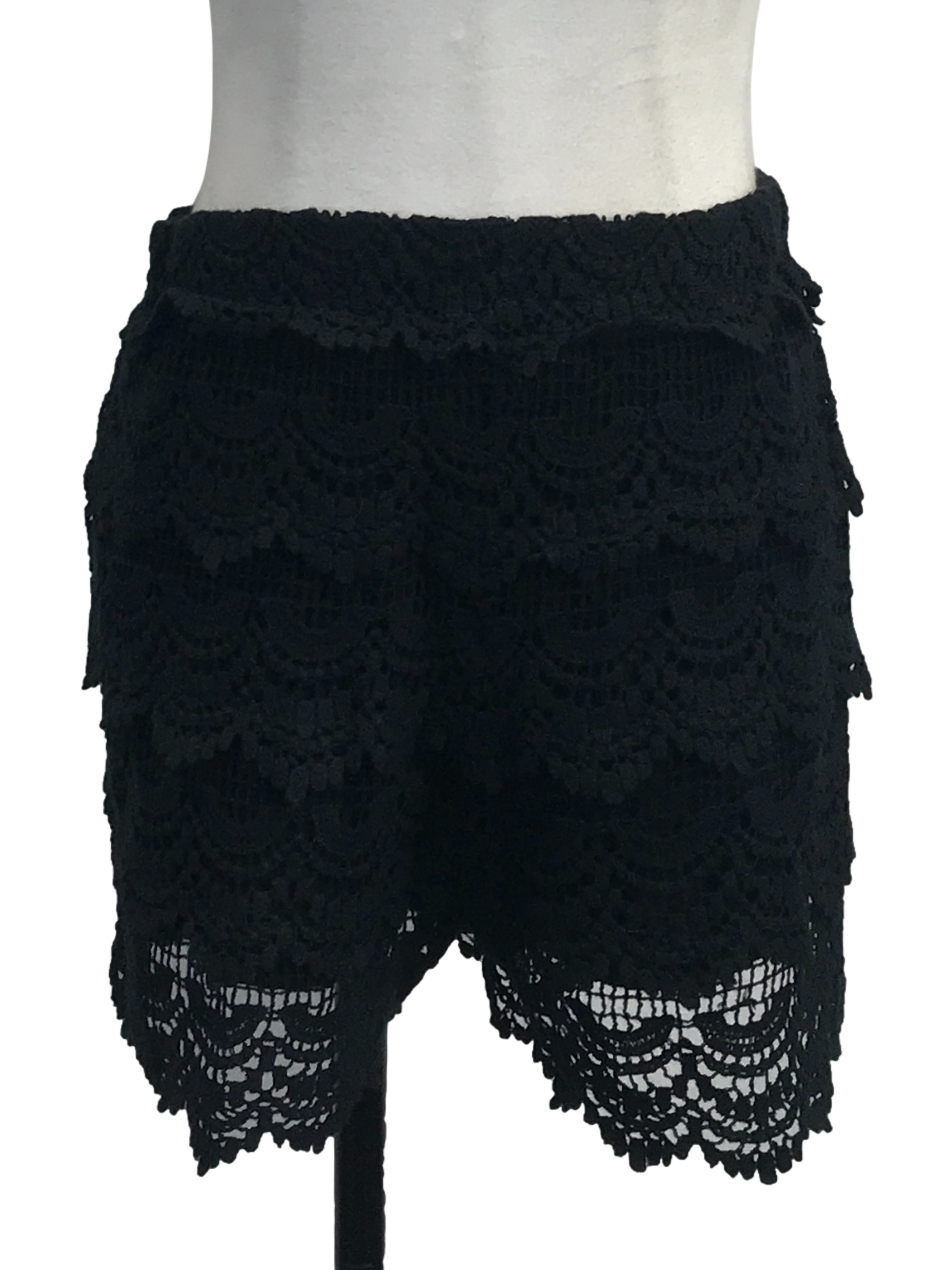 Metal Black Lace Shorts