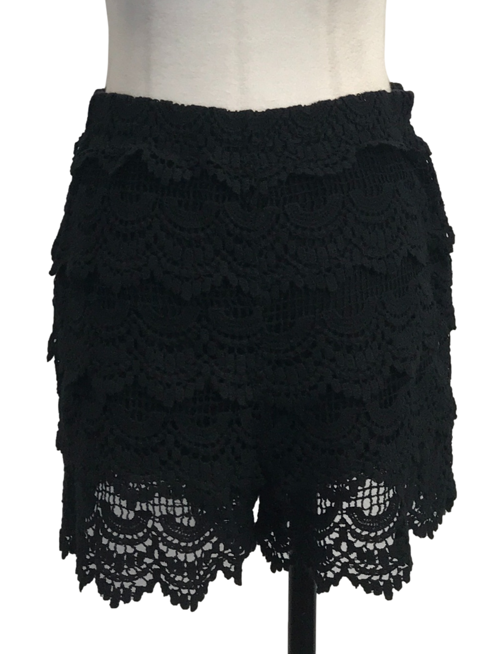 Metal Black Lace Shorts