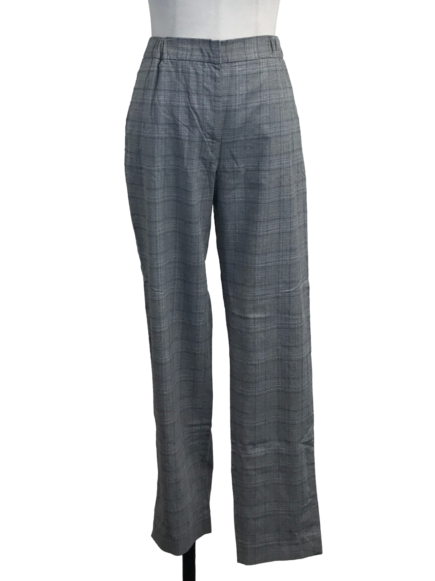 Smoke Grey Plaid Pants