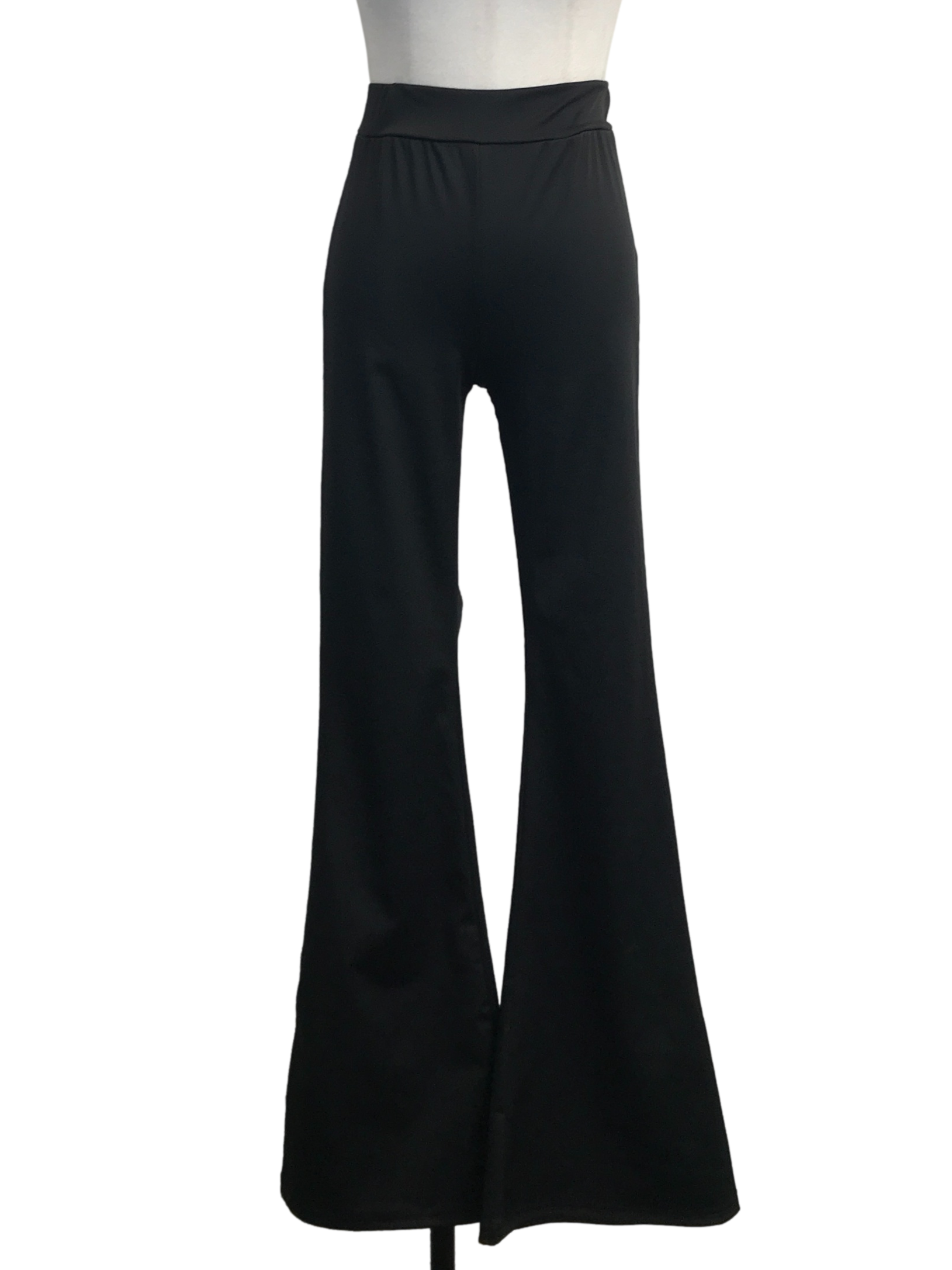 Pitch Black High Waist Flare Pants