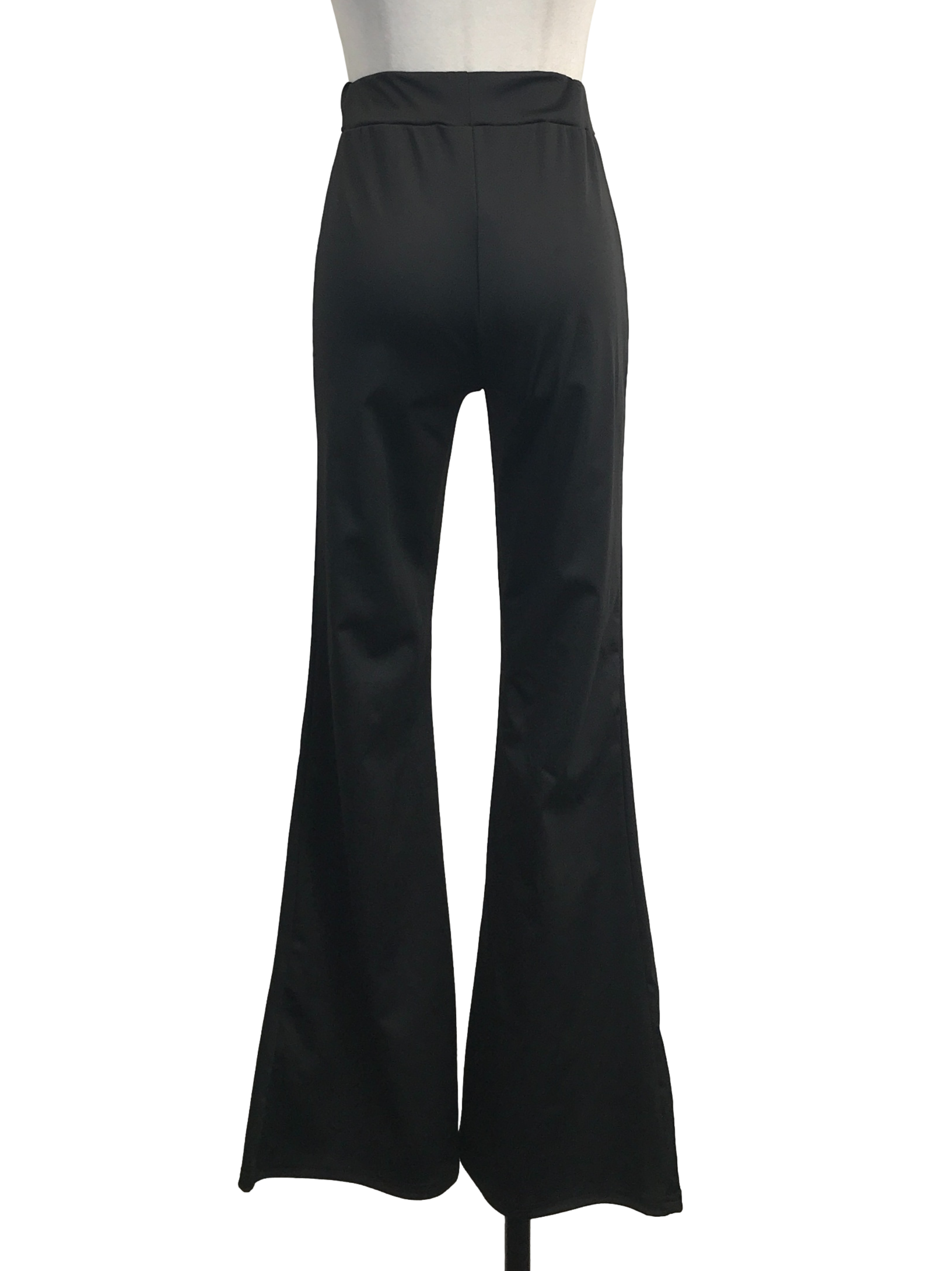 Pitch Black High Waist Flare Pants