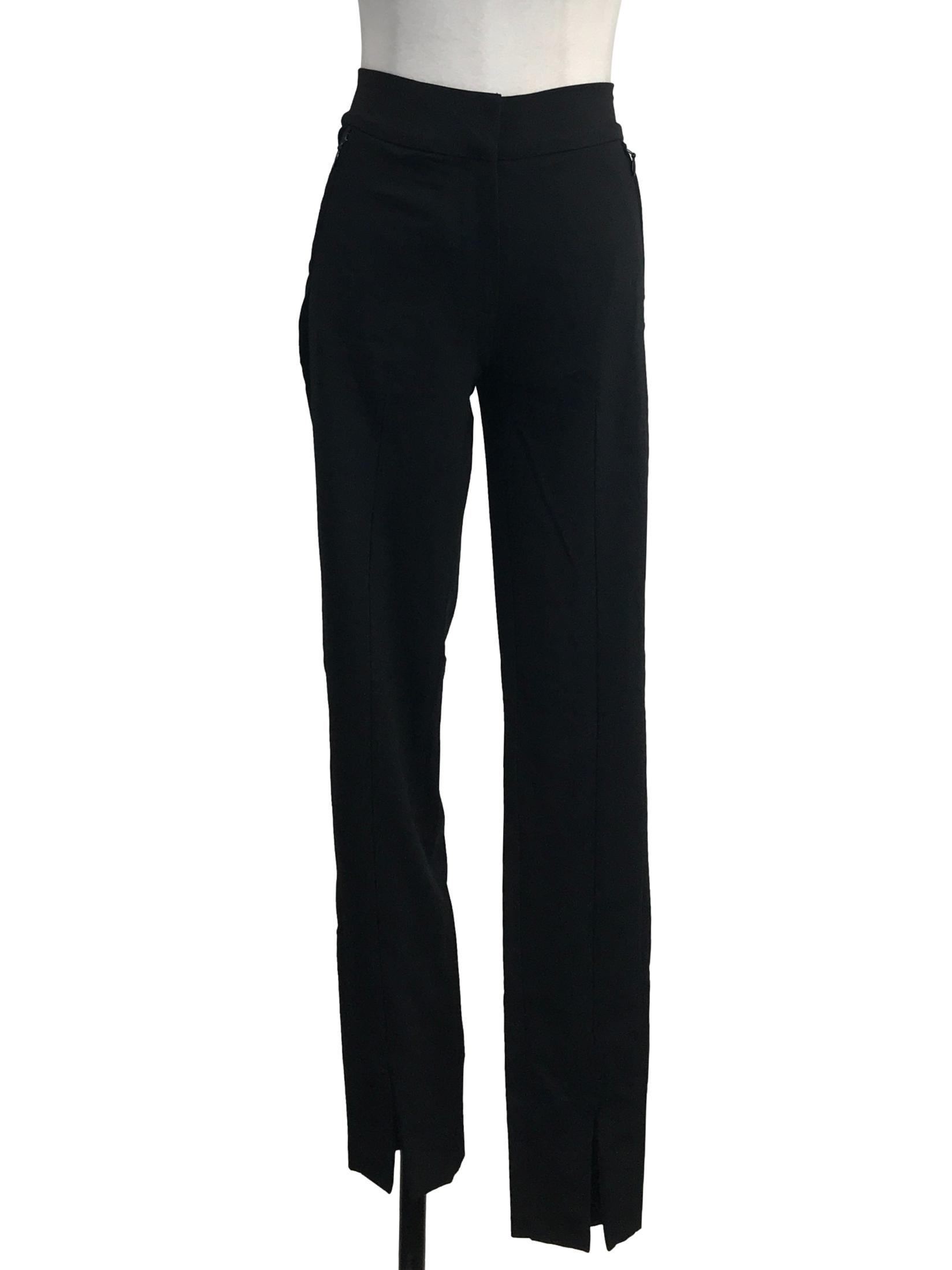 Grease Black Slit Pants